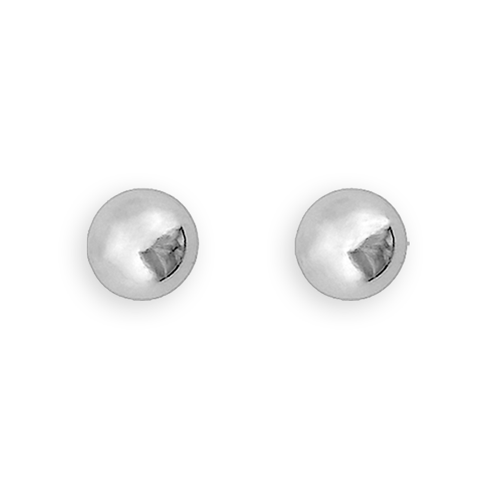 Boucles d'oreilles puces grain d'argent 8mm