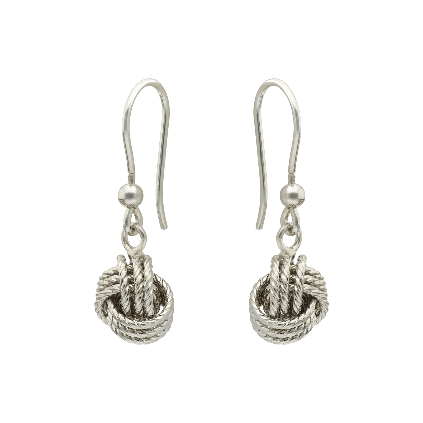 Boucles d'Oreilles Argent crochet Nœud martelée