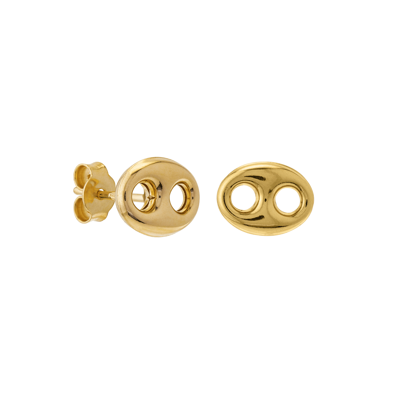 Boucles D'oreilles Grain De Café 7.5*10mm Or750