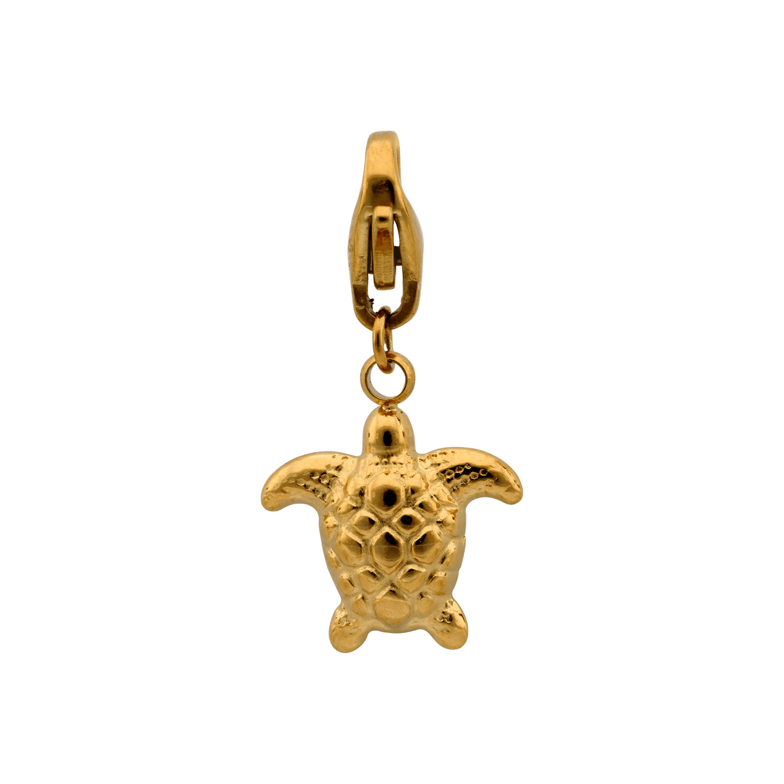 breloques callas acier doré tortue