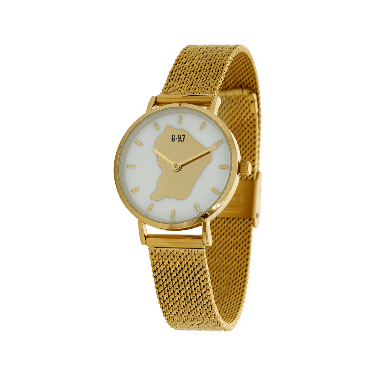 Montre G97 Guyane - Bracelet Mesh & Cadran Gold/Nacre