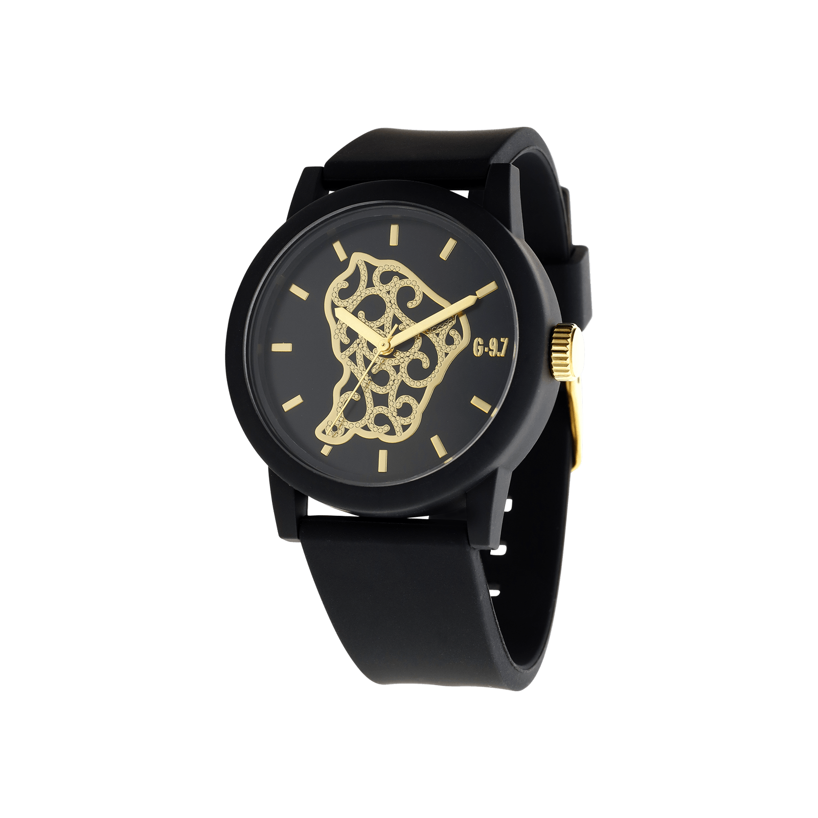 Montre G97 Guyane Filigrane- Bracelet Noir et Cadran Noir