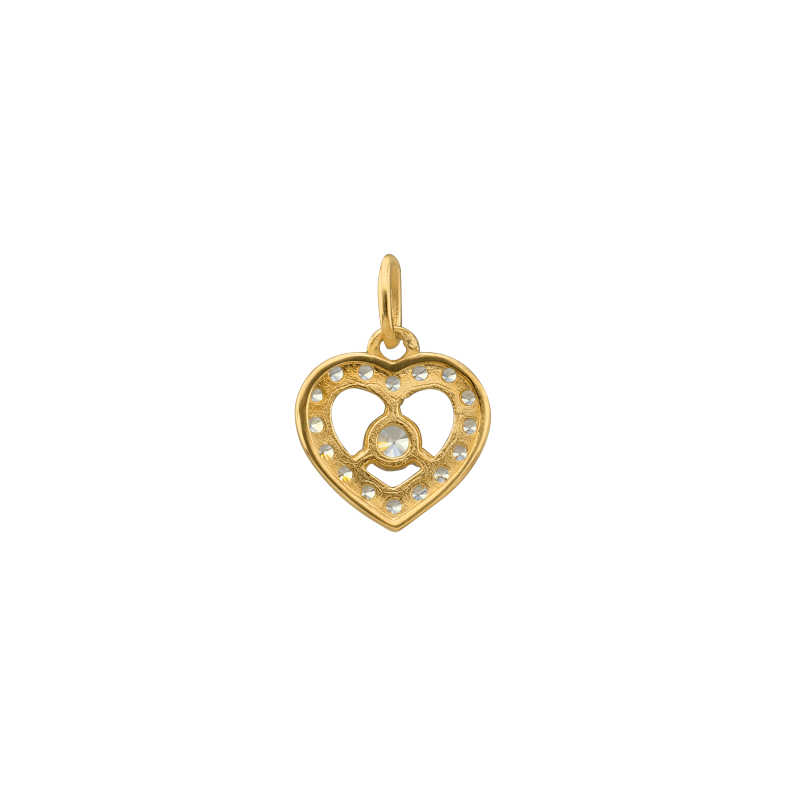 pendentif coeur oxyde de zirconium plus 1 de zirconium central
