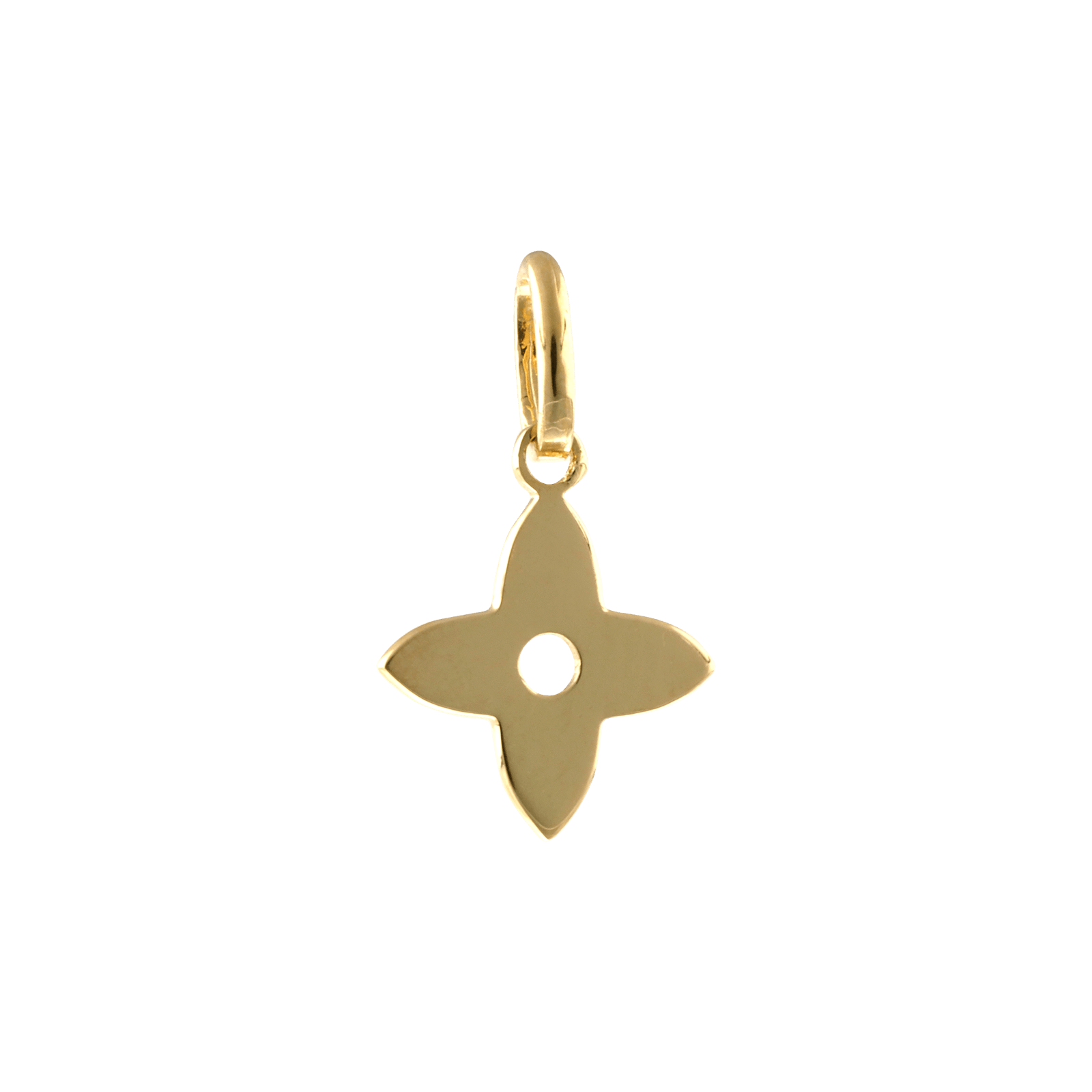 pendentif fleur monogramme quatre pétales