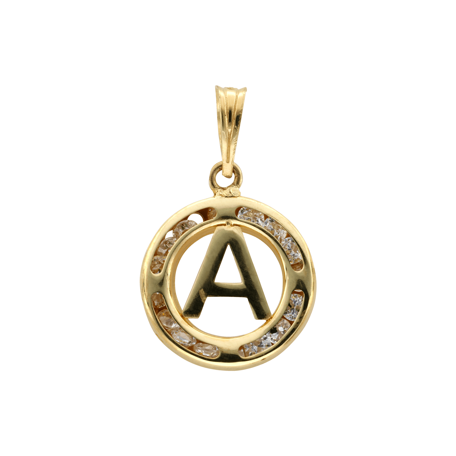 Pendentif Entourage Oxyde de Zirconium Monogramme à