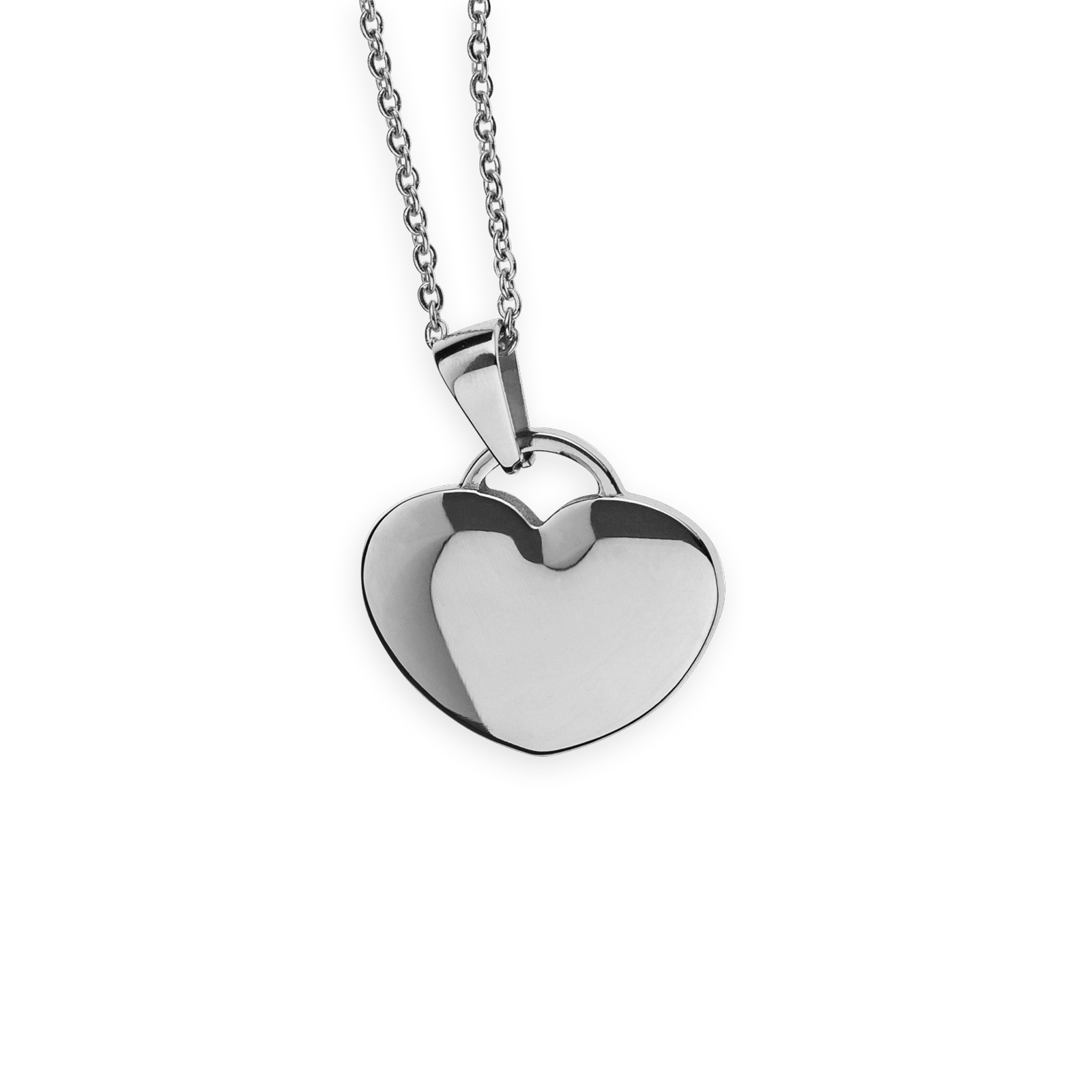 Collier acier cœur
