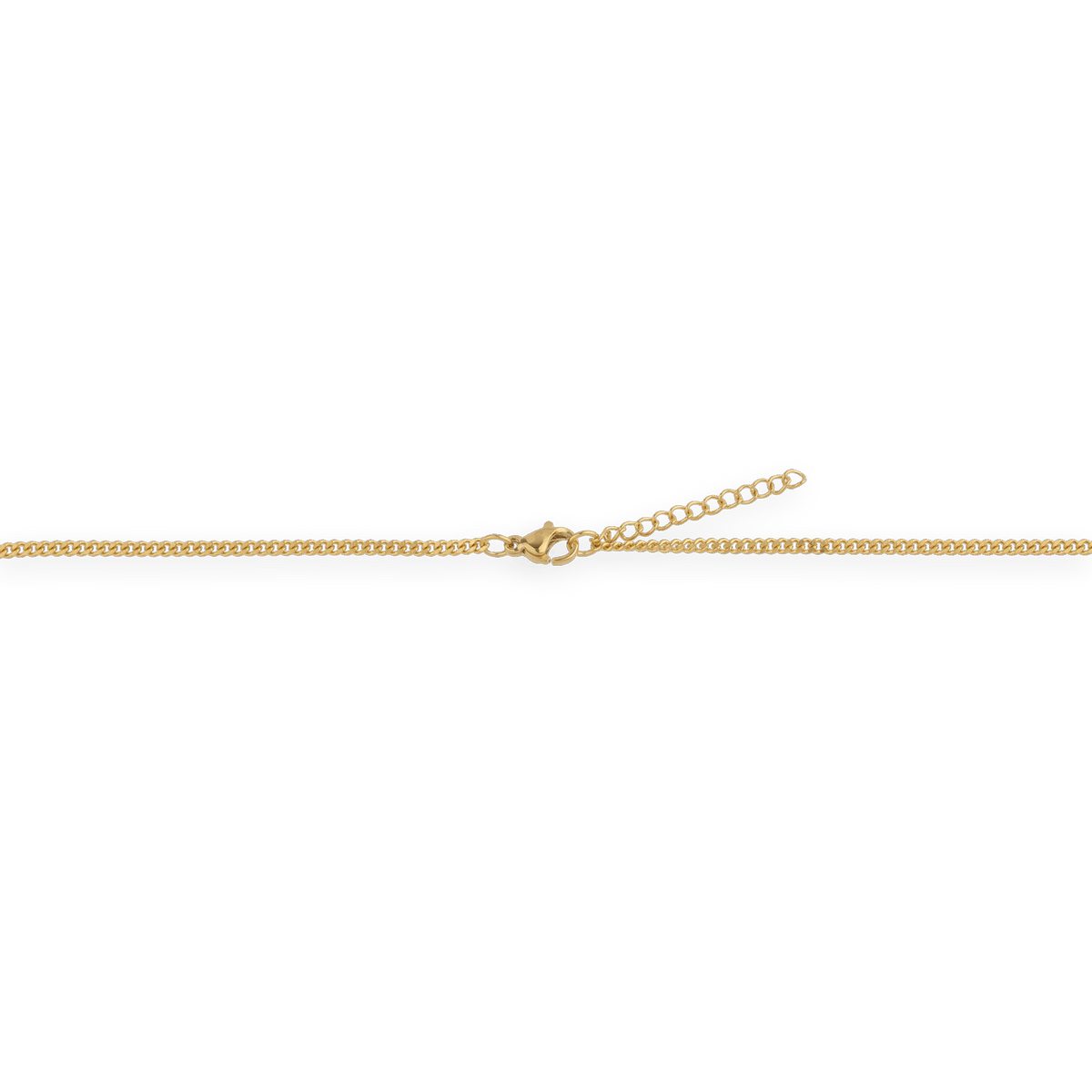 Collier Acier Jaune Cœur Motif Fantaisie 25*30mm Chaîne Gourmette 2mm 45 à 48cm