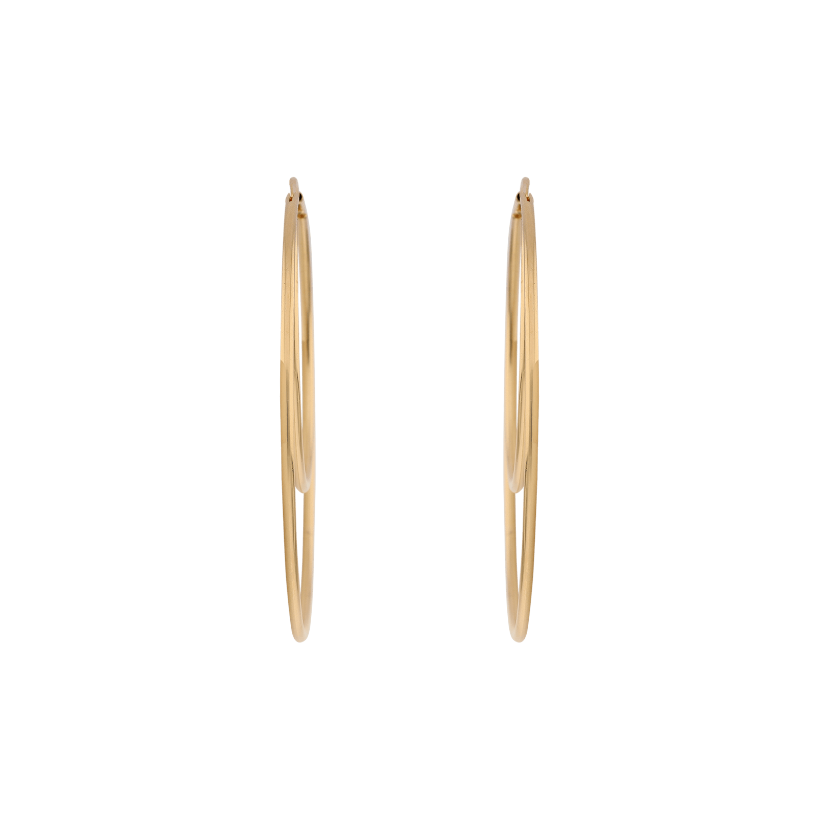 Créole Plaqué or double fil 55mm