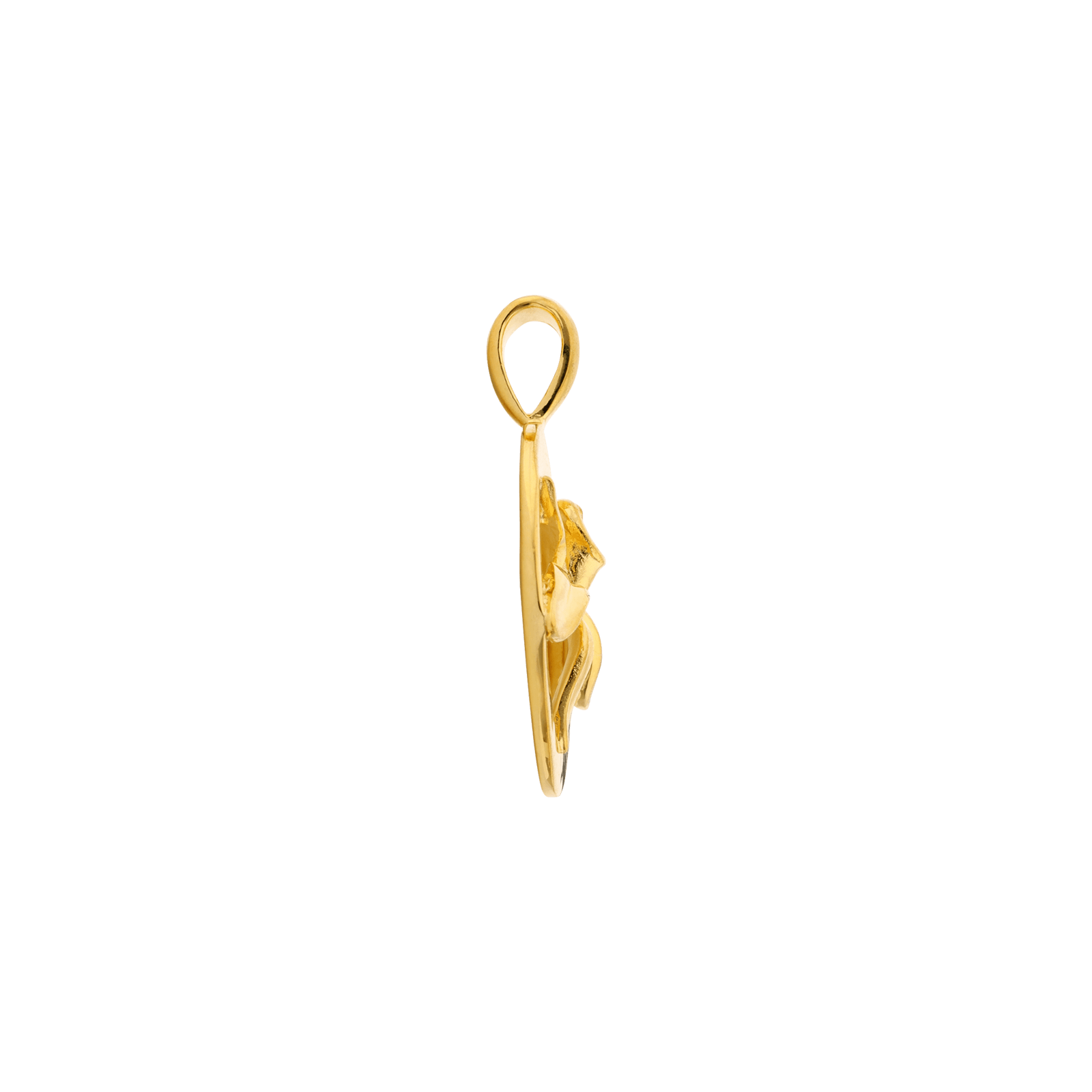 Pendentif plaqué or fleur