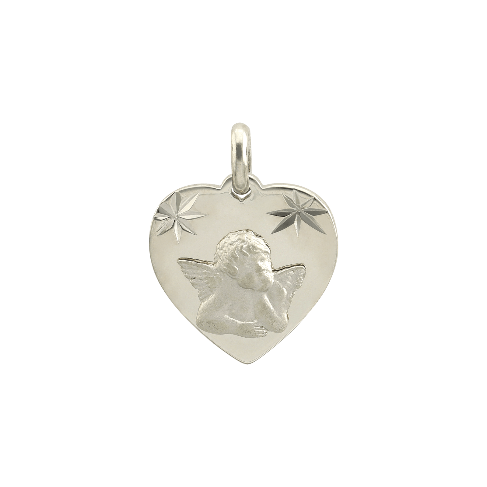 Pendentif Argent coeur ange
