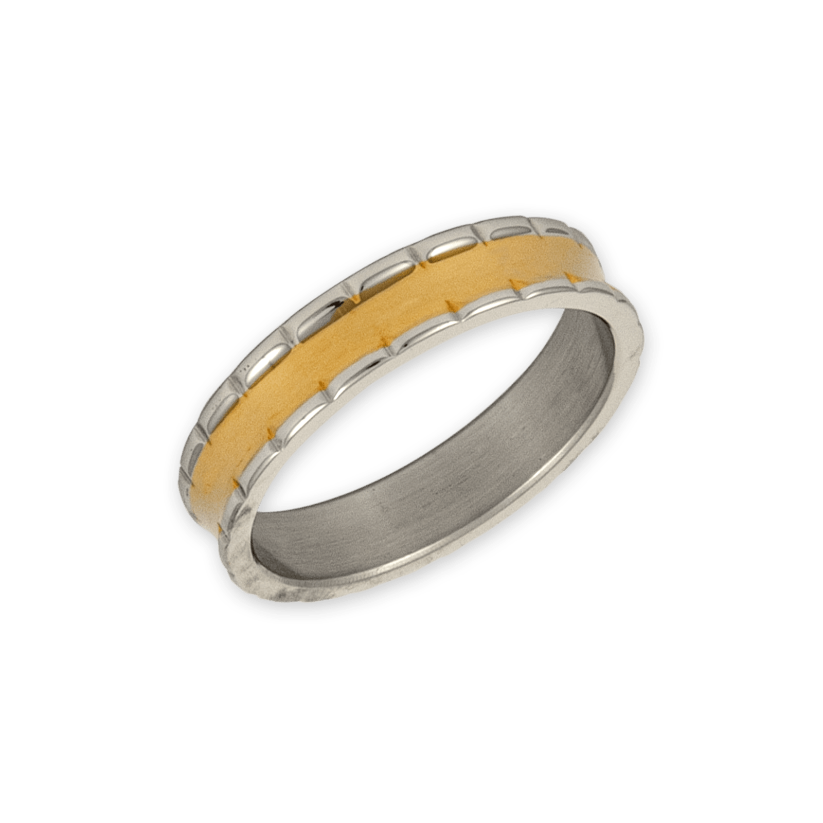Bague Acier Bicolore