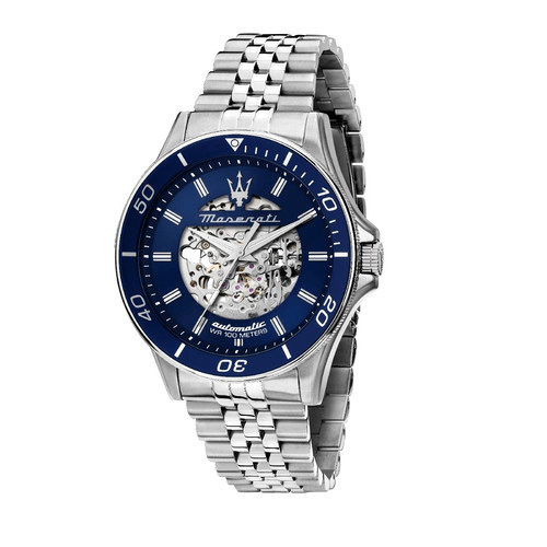 sfida 44mm automatique cadran bleu Stainless Steel bracelet