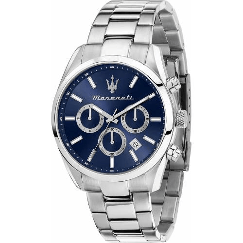 Montre Maserati attrazione Argent cadran bleu multifonction