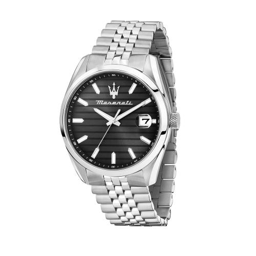 montre Maserati homme attrazione black dial Stainless Steel