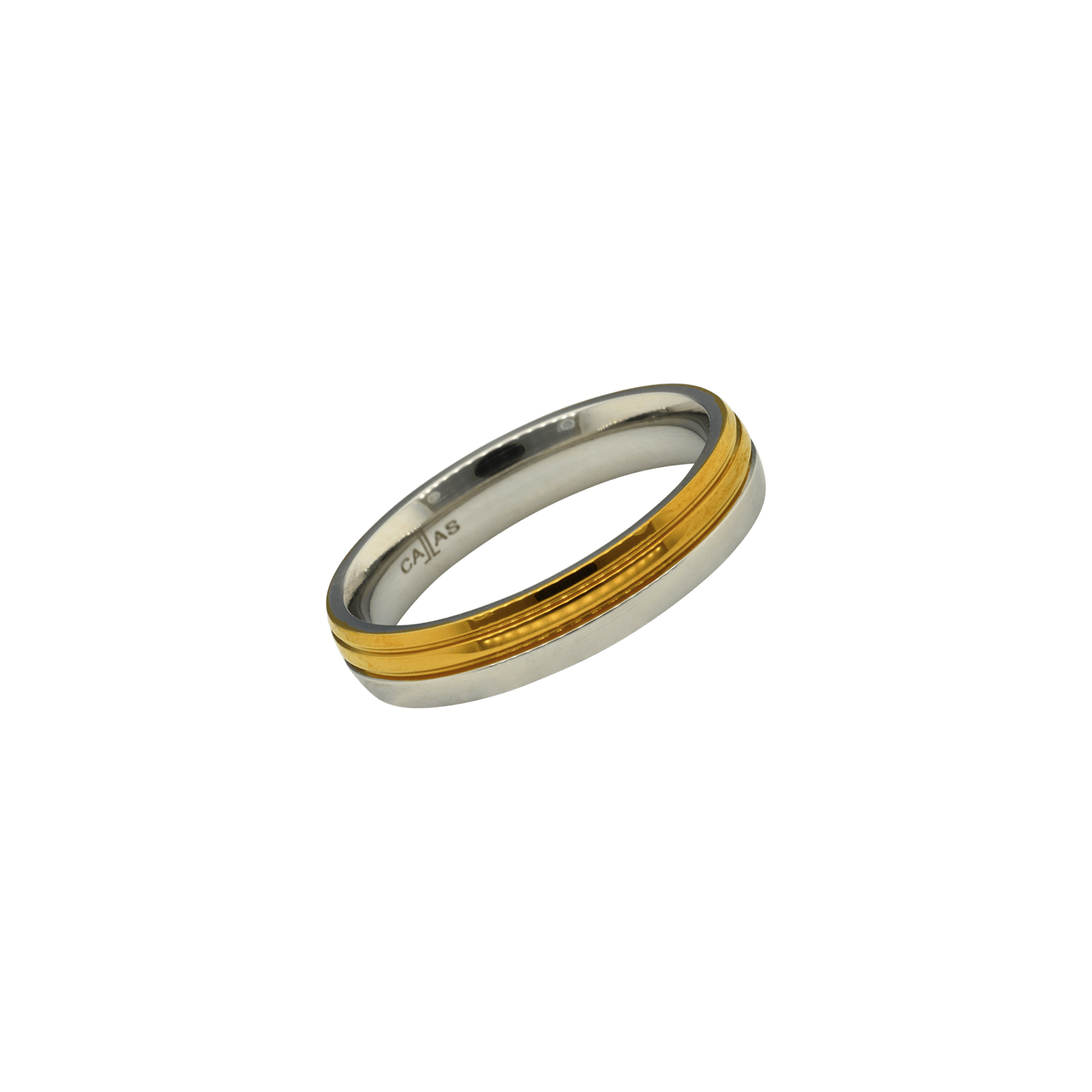alliance callas acier bicolore doré quatre mm