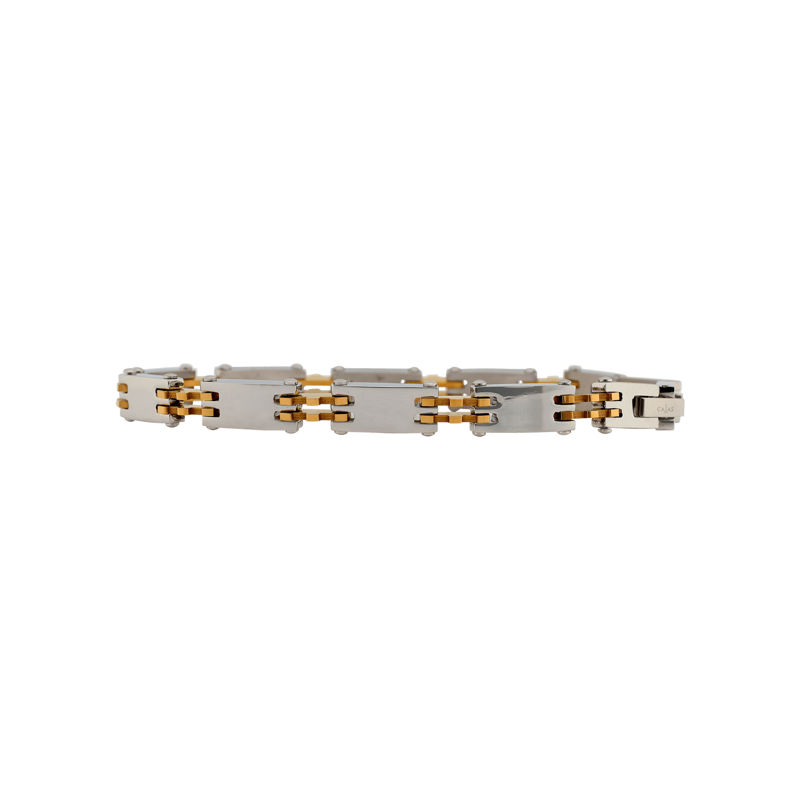 bracelet callas acier et doré classique 21 mm