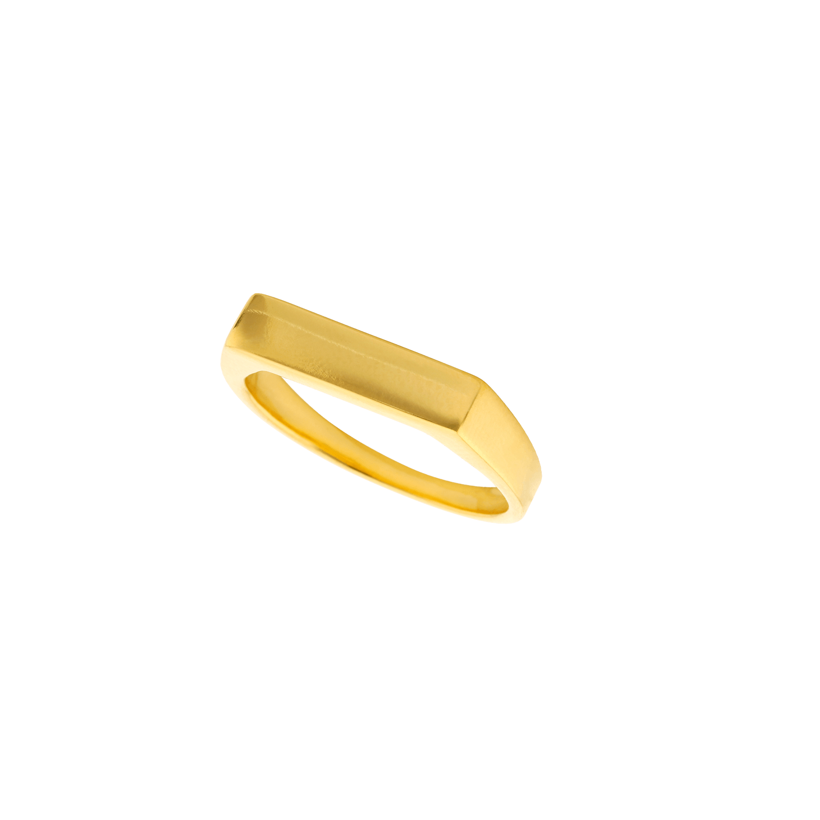 Bague plaqué or rectangle