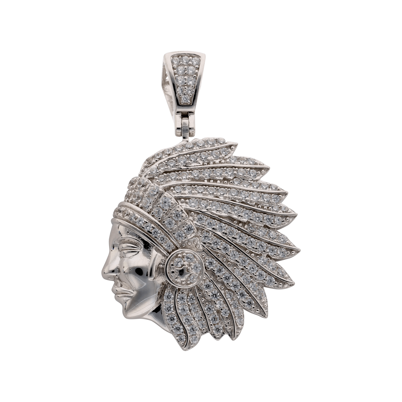 Pendentif Argent Rhodié Cheyenne Zirconia Cubique