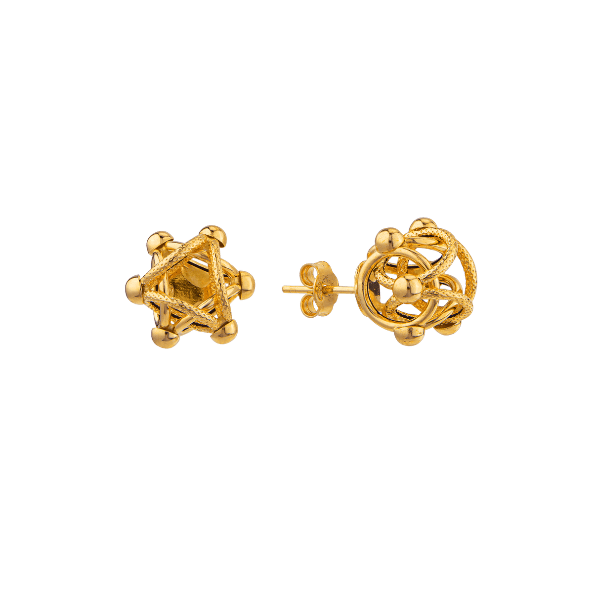 Boucles D'oreilles Or 750 Cyclone 10mm