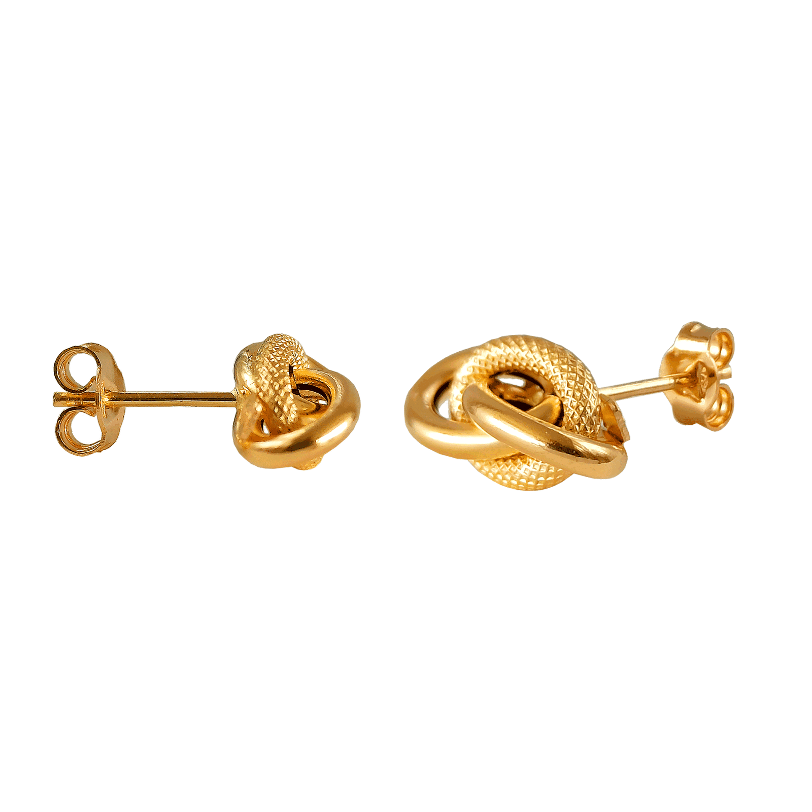 Boucles D'oreilles Or750 Noeud Forçat Antillais Petit modèle 6.5*11mm