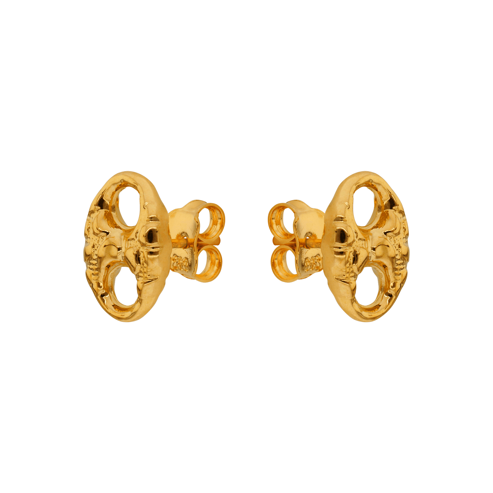 Boucles d'Oreilles grain de café martelée Petit Modèle