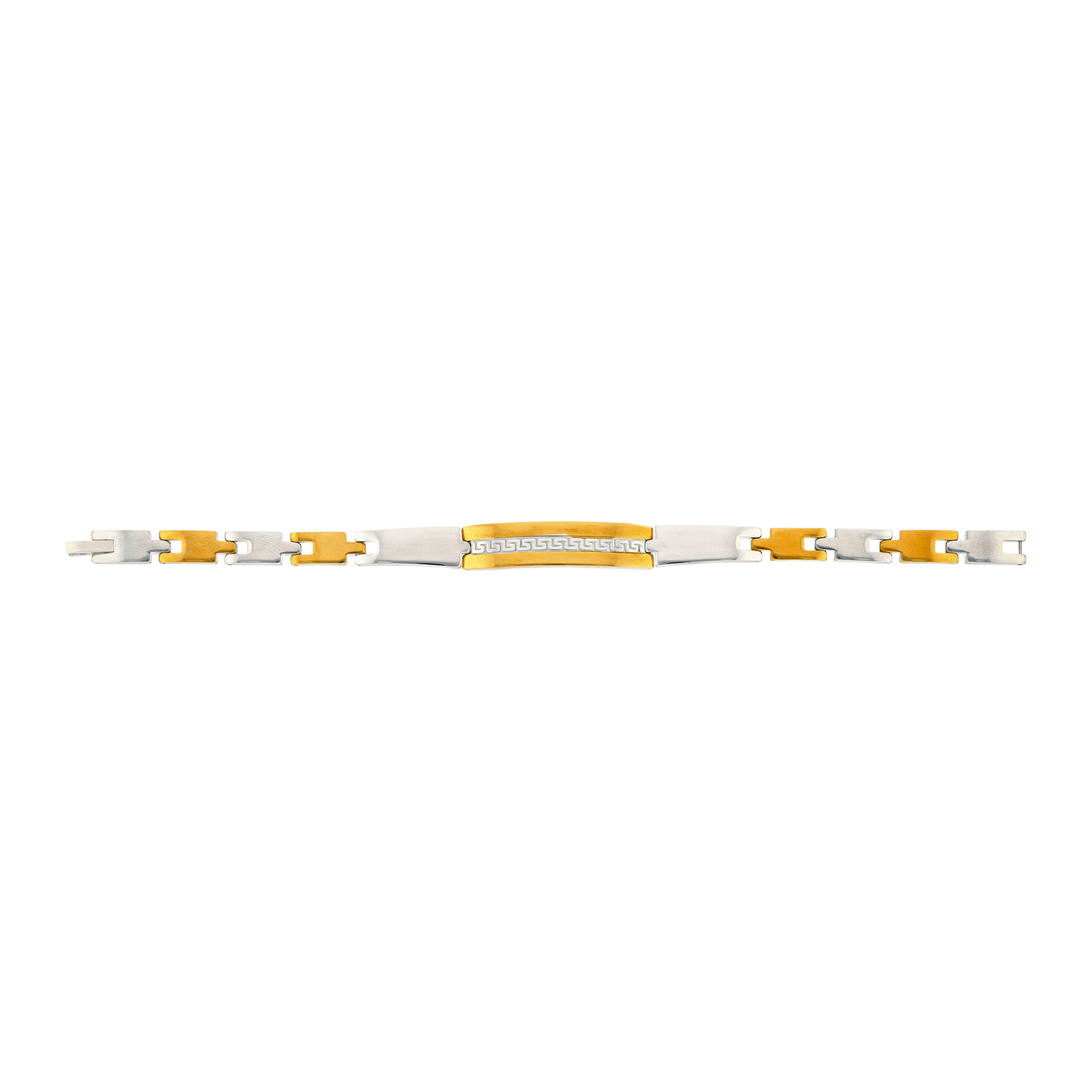 Bracelet Callas fantaisie Acier bicolore 22 centimètres