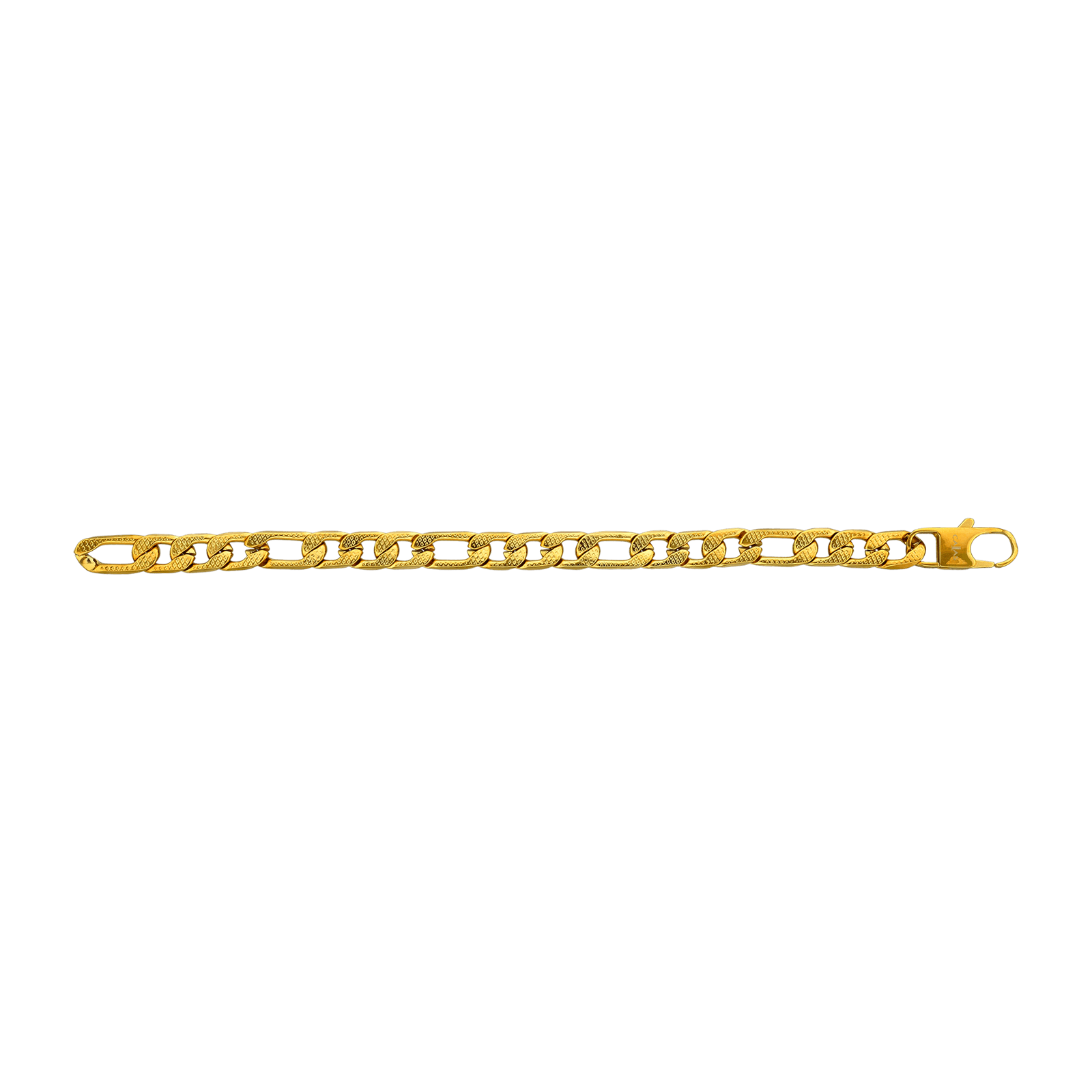 Bracelet Callas Acier Lisse et Godronné 22cm