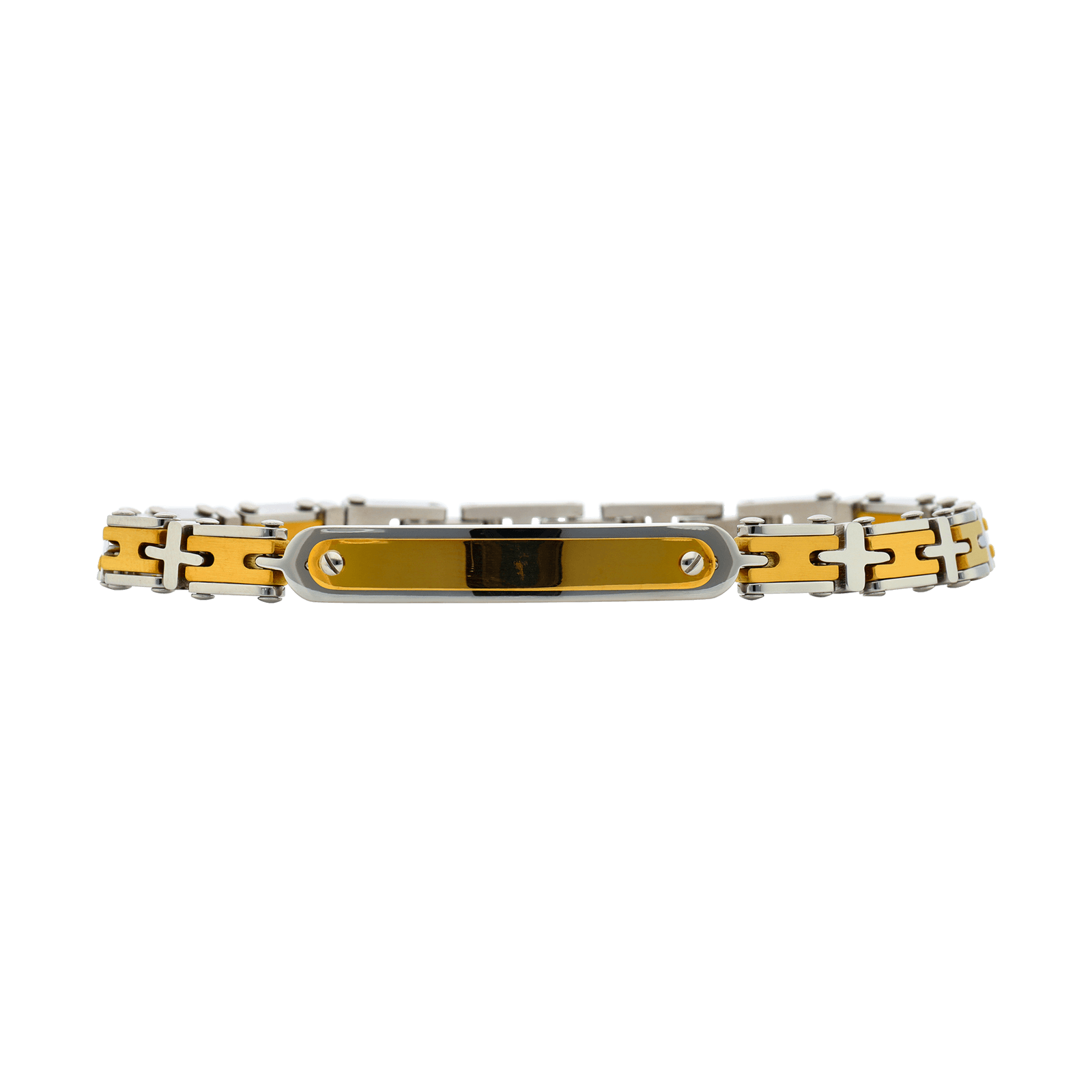 bracelet callas acier doré plaqué zirconia cubique 21 mm