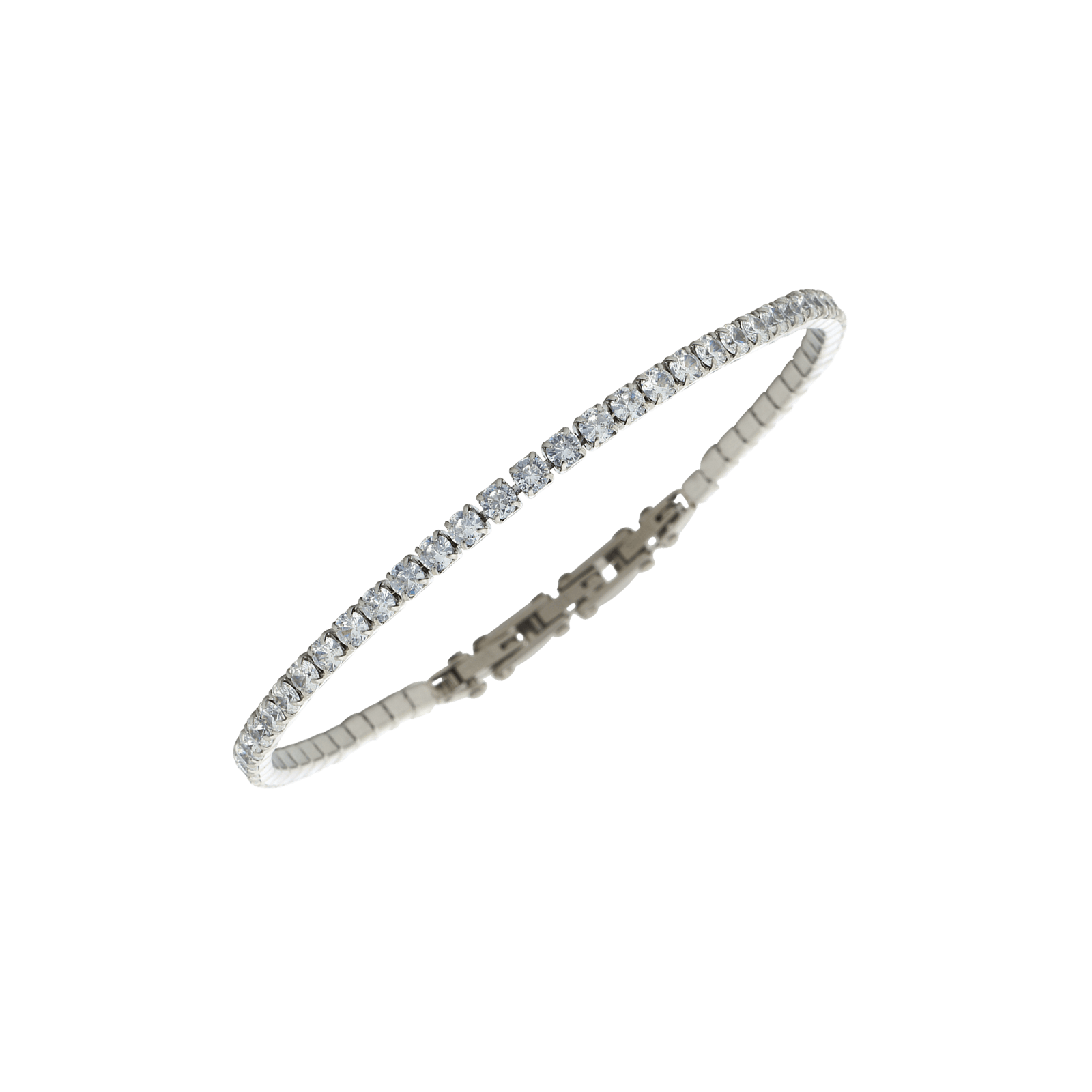 Bracelet Callas Acier tennis Zirconia Cubique blanc 21 centimètres