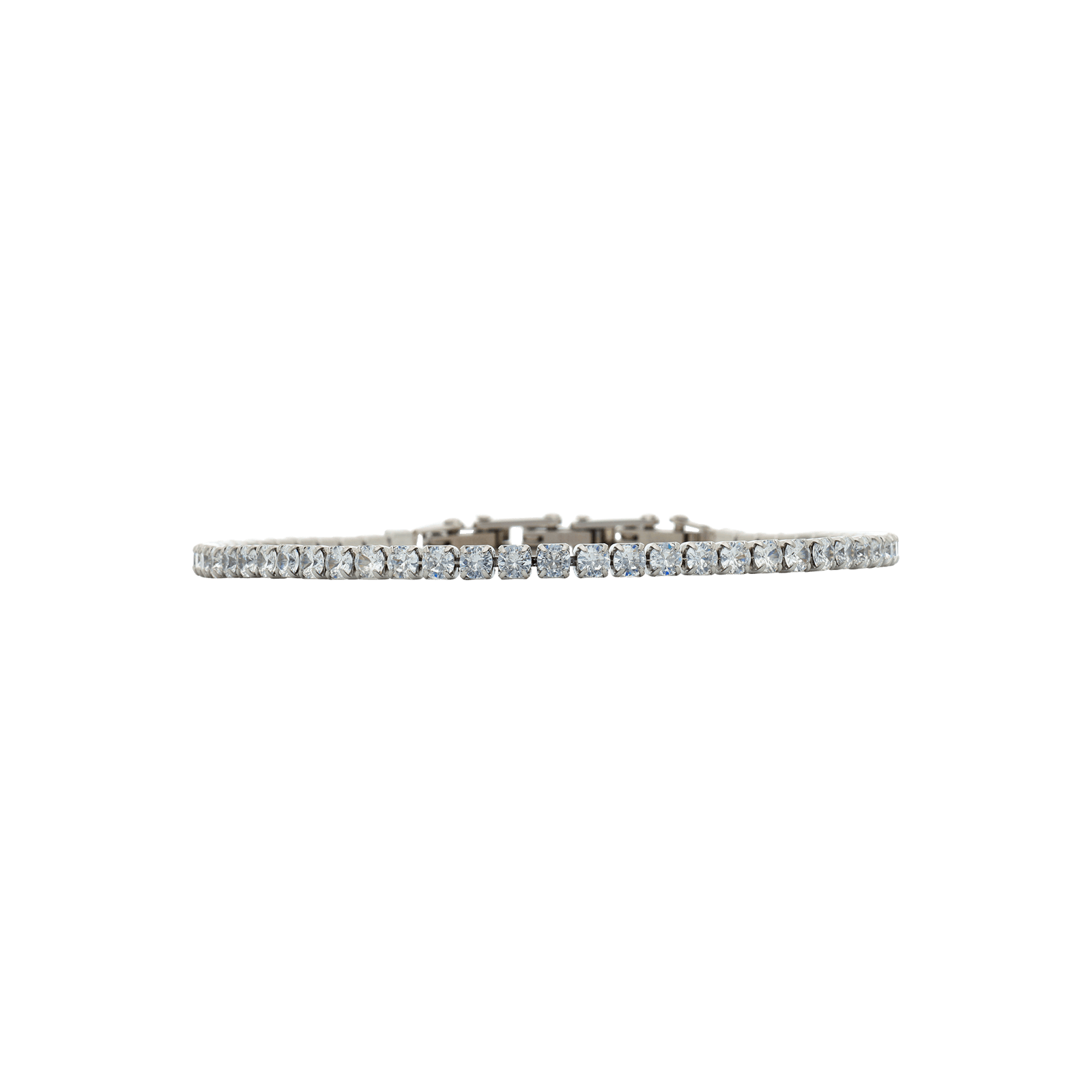 Bracelet Callas Acier tennis Zirconia Cubique blanc 21 centimètres