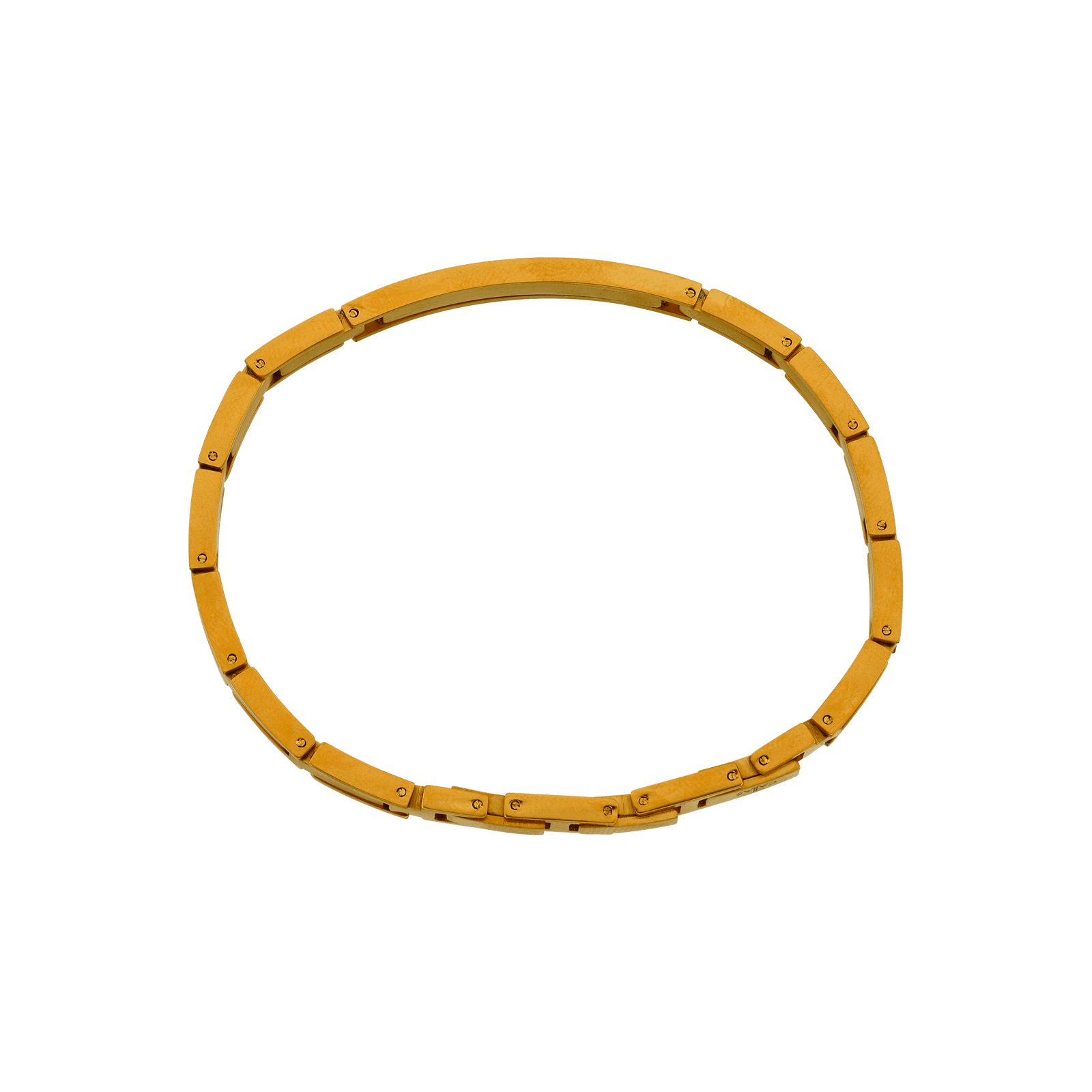 bracelet callas acier et doré plaqué 2 zirconia cubique 21 mm