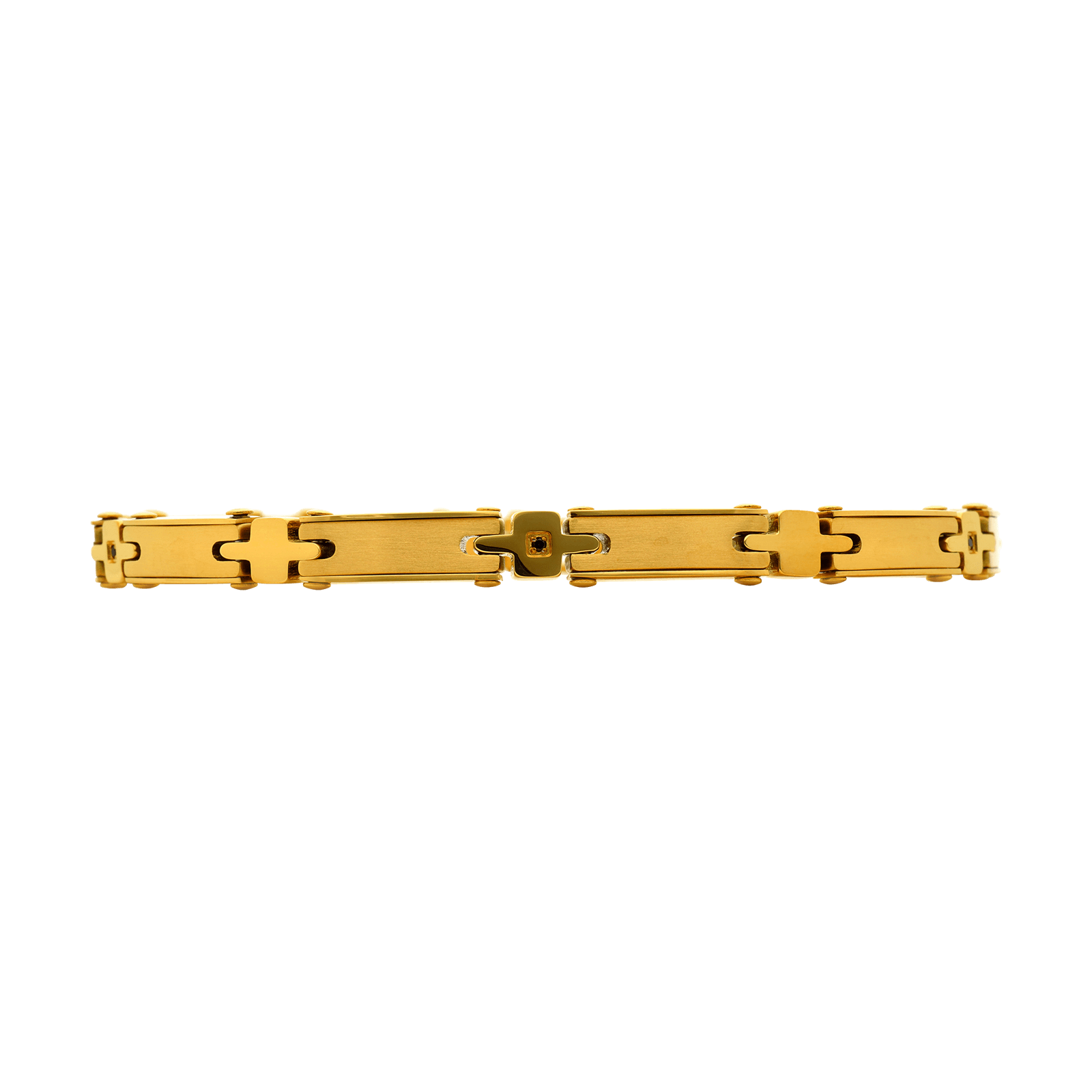 Bracelet Callas Acier Ion Plating Black 4 Zirconia Cubique 21 centimètres