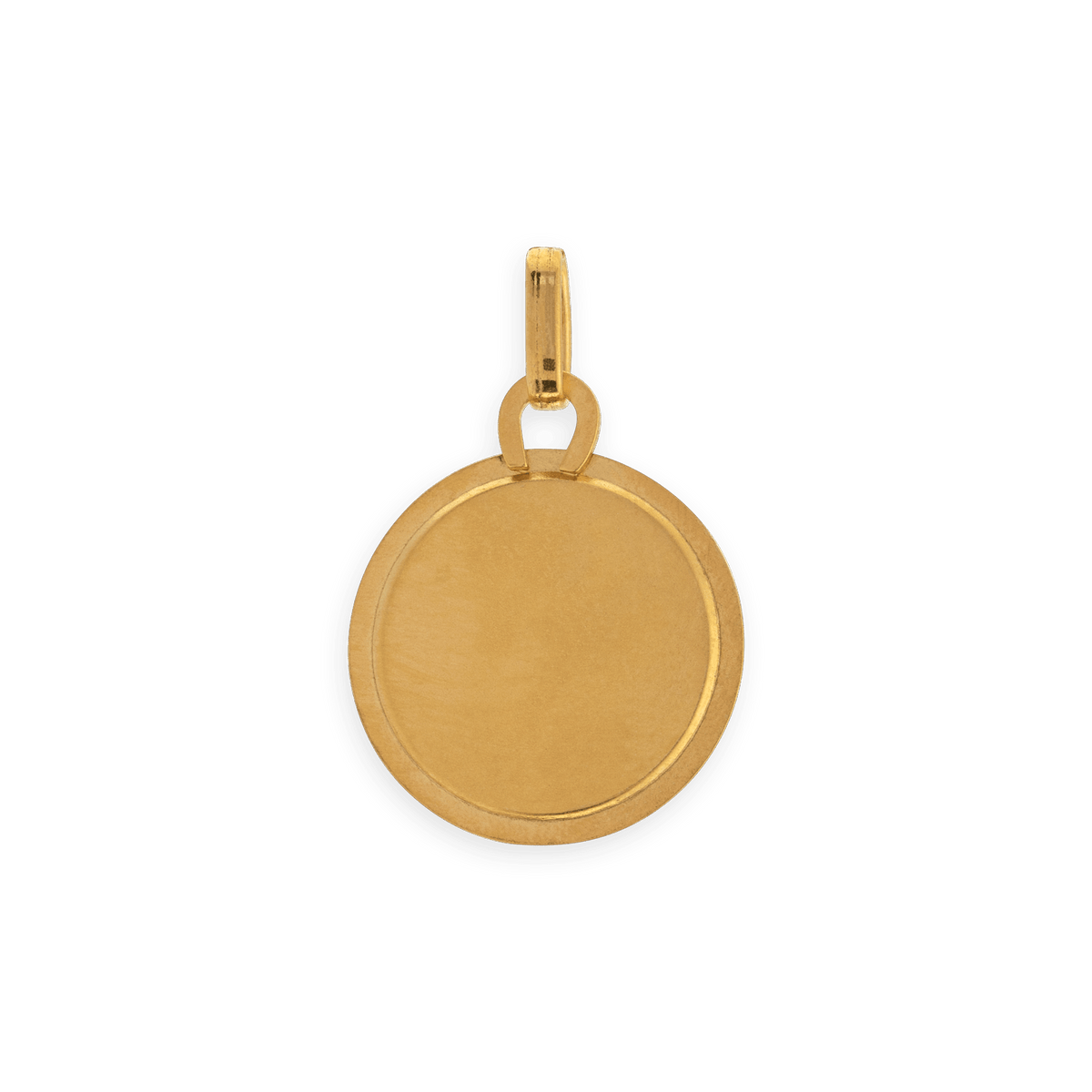 Médaille Or 375 Ange Entourage Fantaisie 13*19mm Avec Bélière