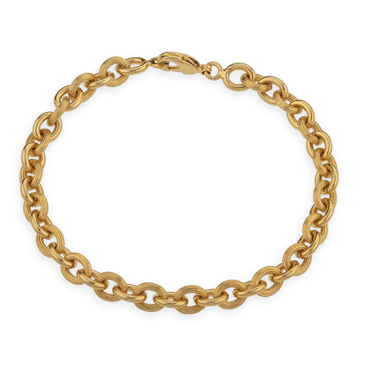 Bracelet Plaqué Or Maille Forçat 6mm 19cm