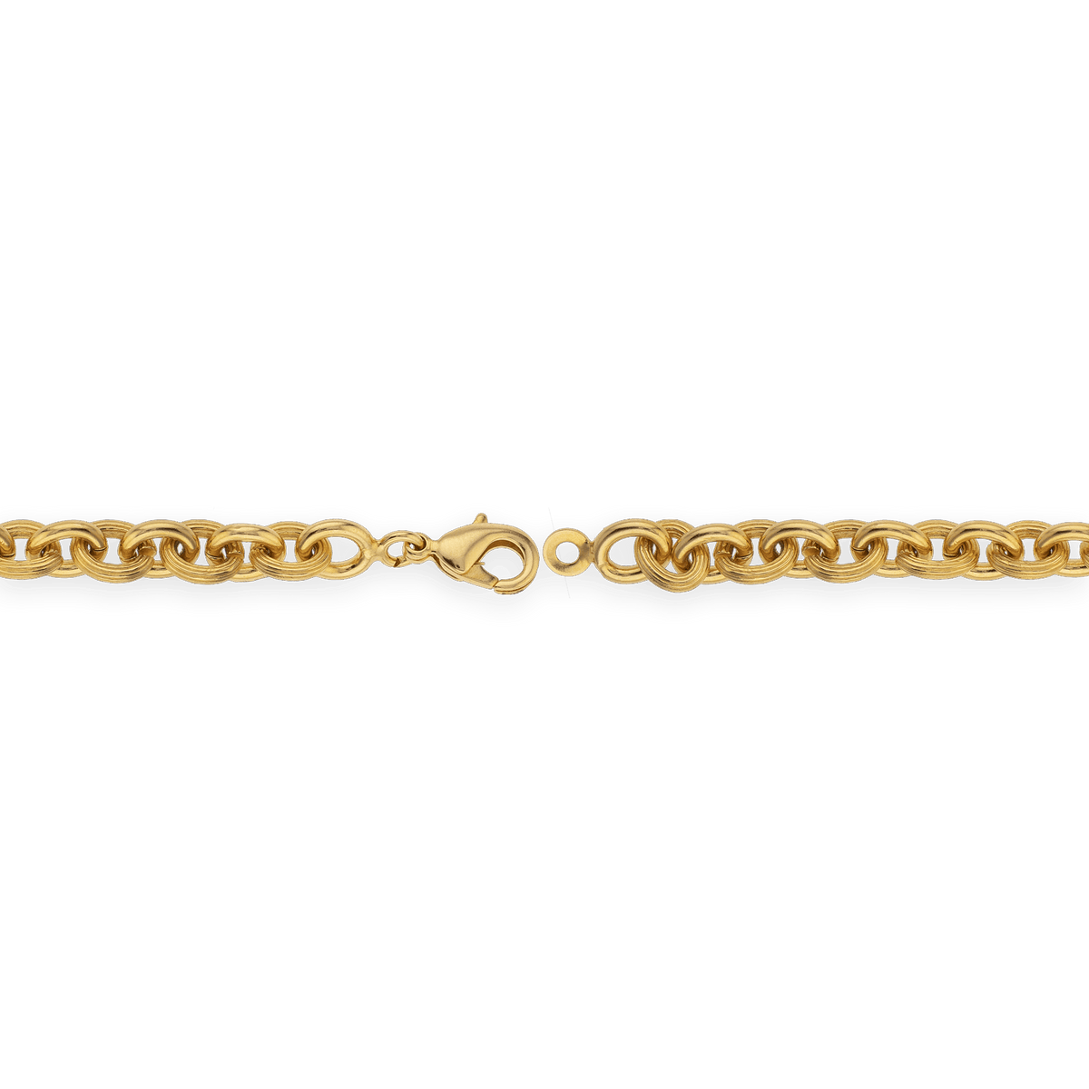 Bracelet Plaqué Or Maille Forçat 6mm 19cm