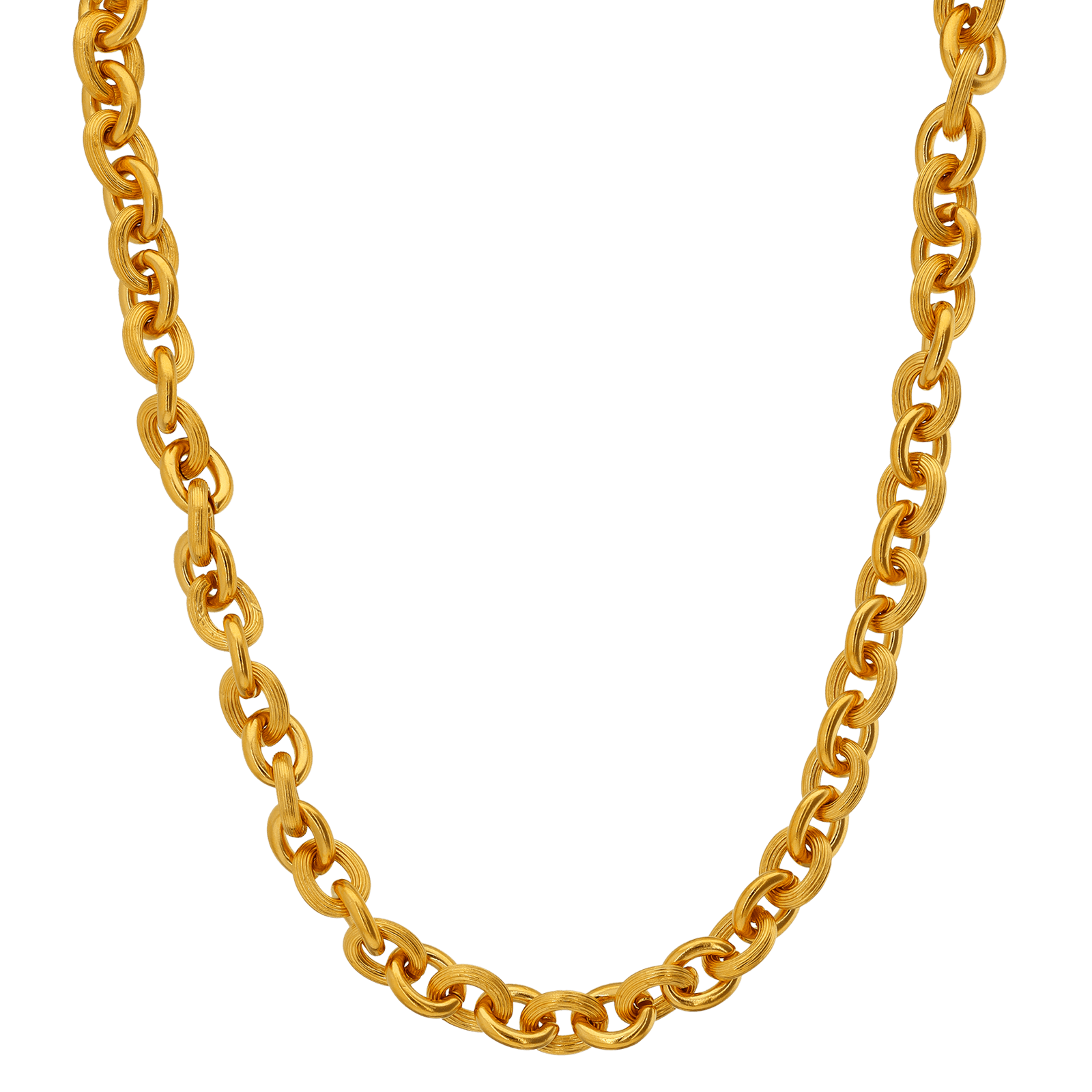 Collier Forçat Grand modèle 60 cm plaqué or
