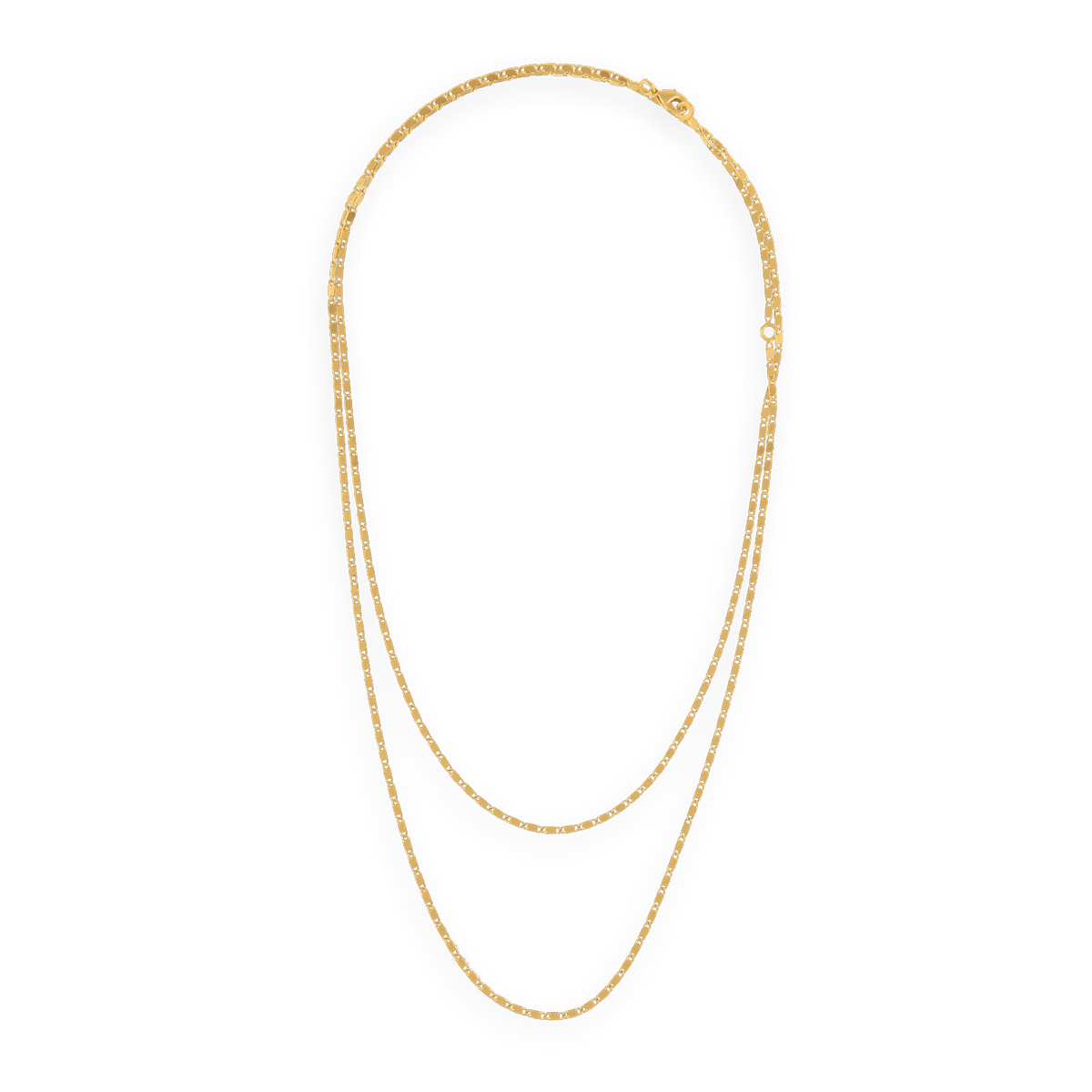 Chaîne Taille Plaqué Or Maille Plate Fantaisie 2mm 80 à 90cm