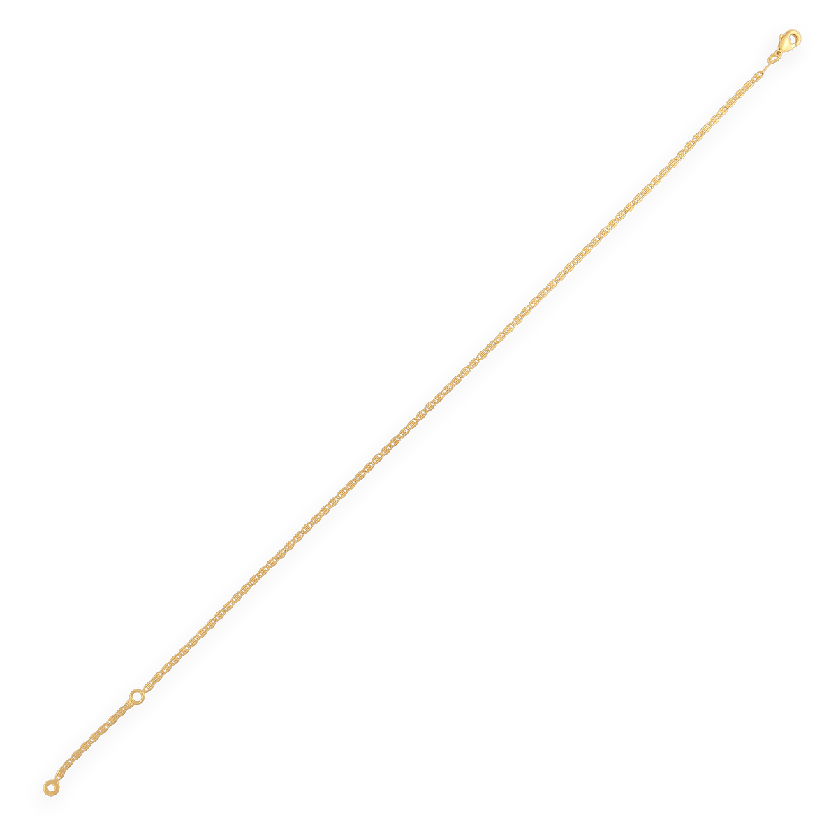 Chaîne Cheville Plaqué Or 25 à 28cm Diamantée 1.8mm
