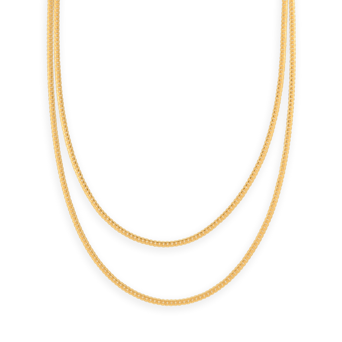 Chaîne Taille Plaqué Or Maille Serpent 2mm 80 à 90cm