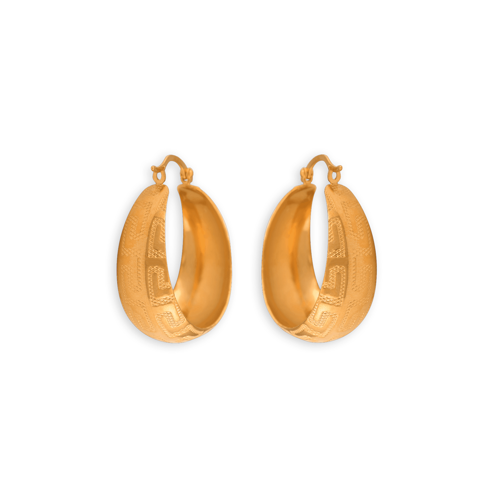 créoles plaqué or panier egyptien 30mm