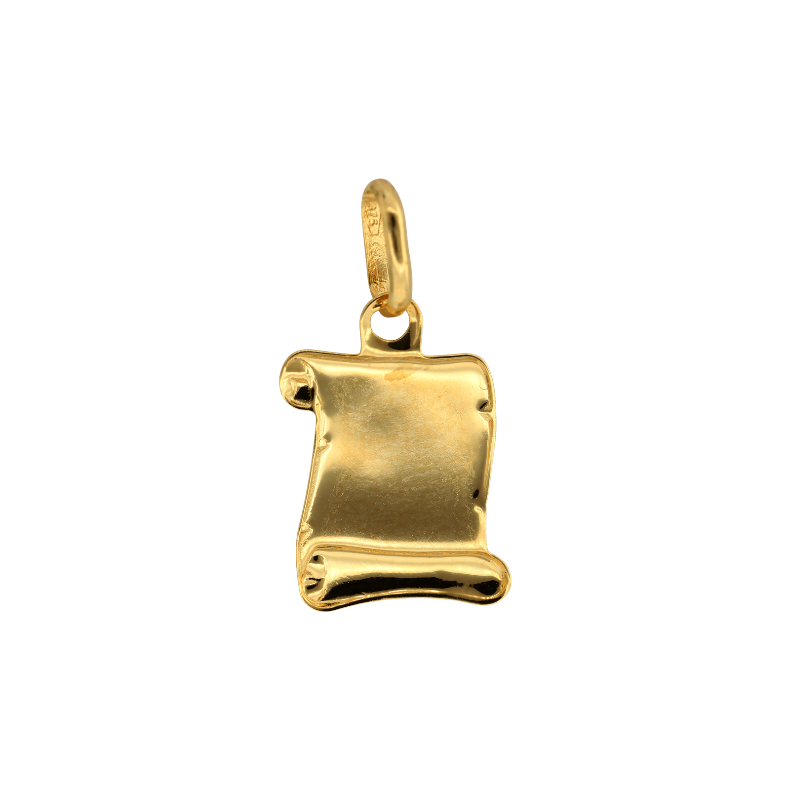 Pendentif tout Or pendentif parchemin zodiaque poisson 10x12mm