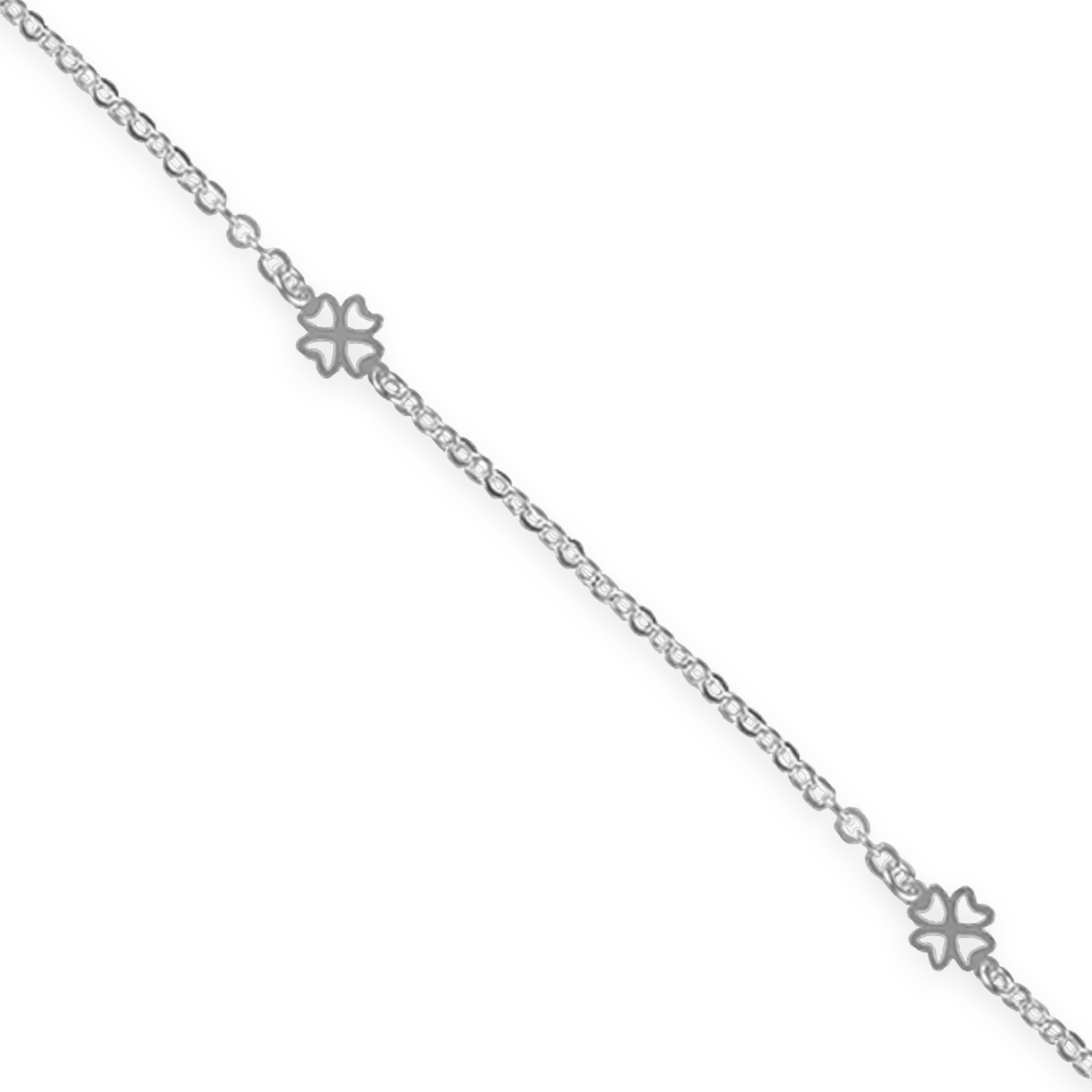Chaîne Cheville Argent925 Trèfle