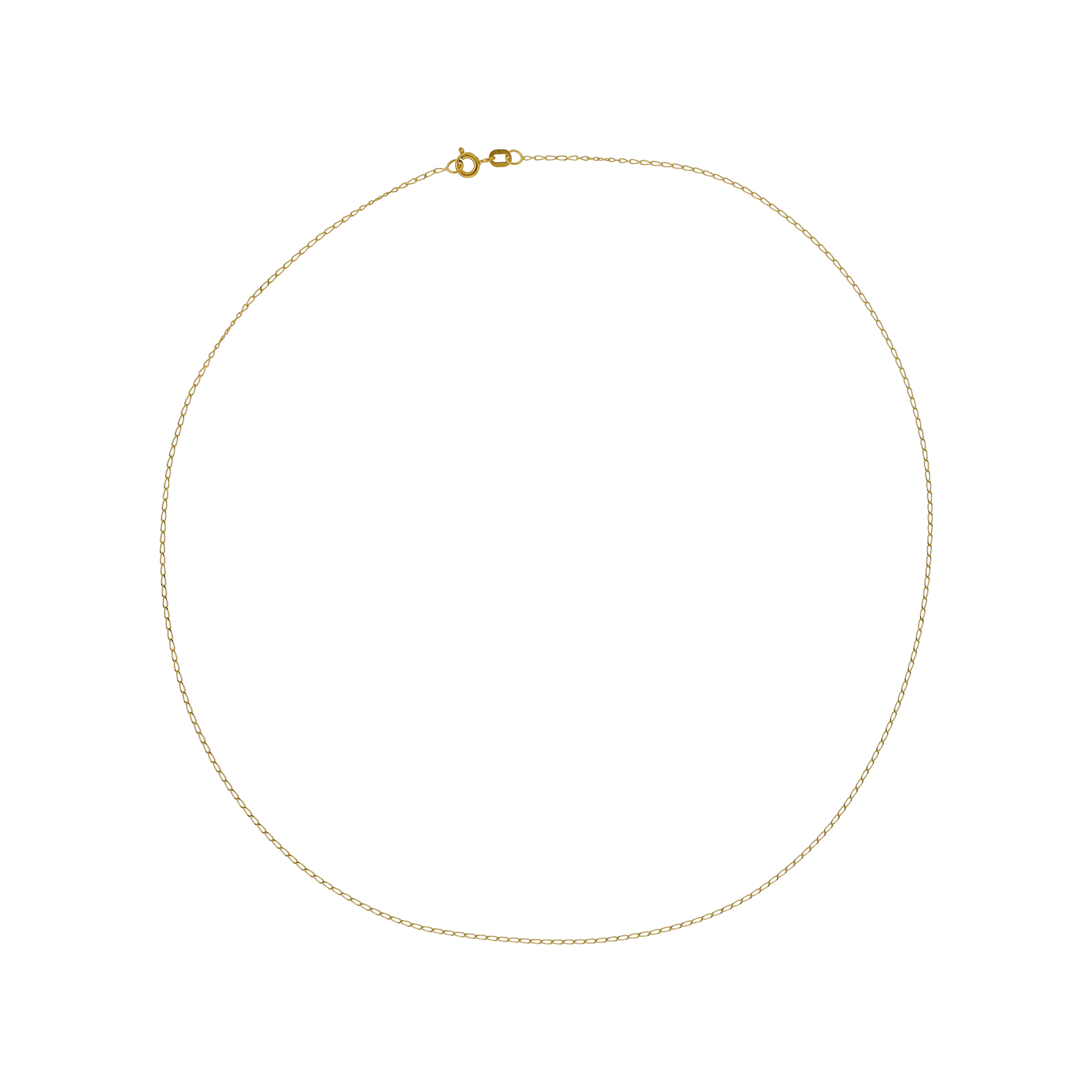 Collier Gourmette chevalière limée 1.0 millimètre 50 centimètres