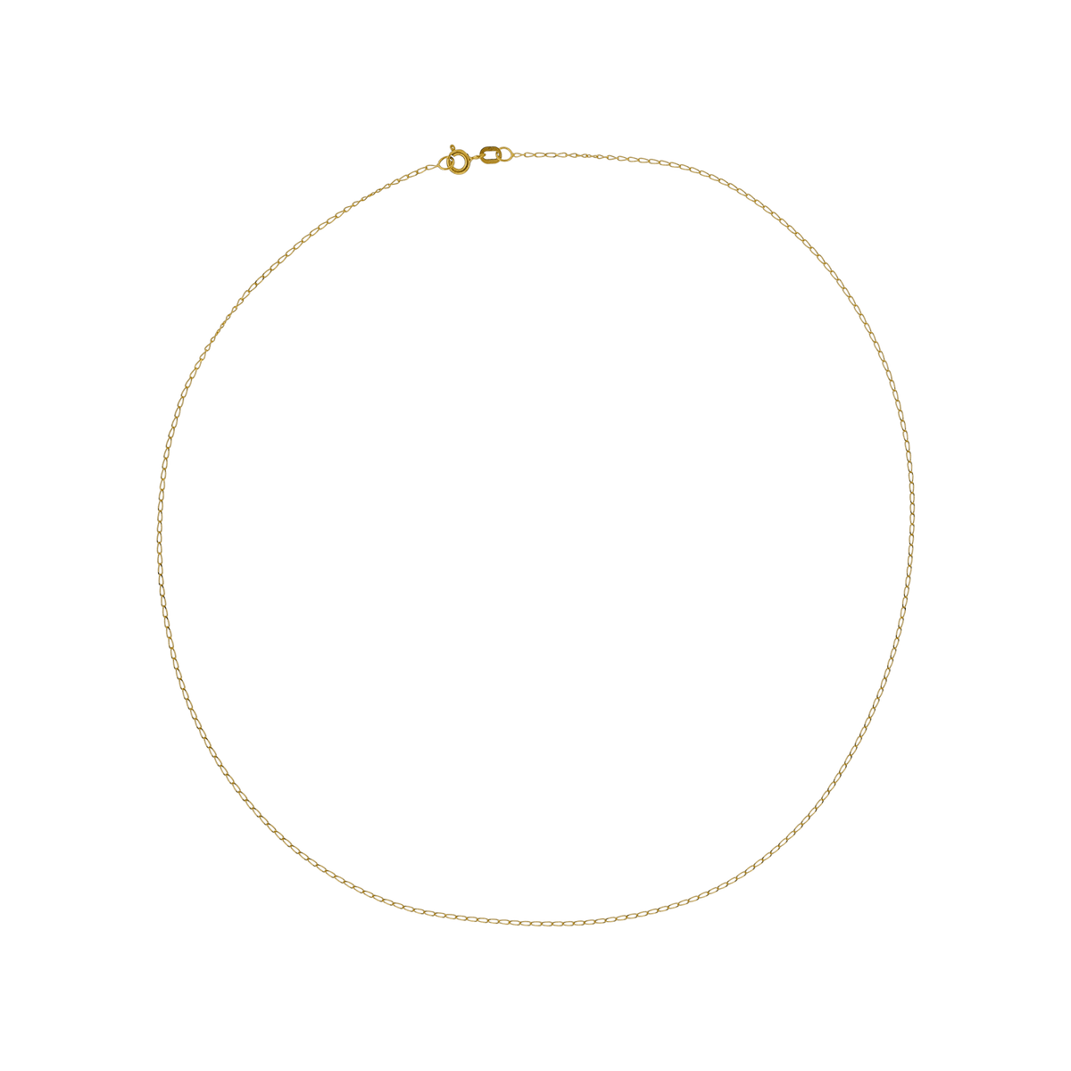 Collier Gourmette chevalière limée 1.0 millimètre 50 centimètres