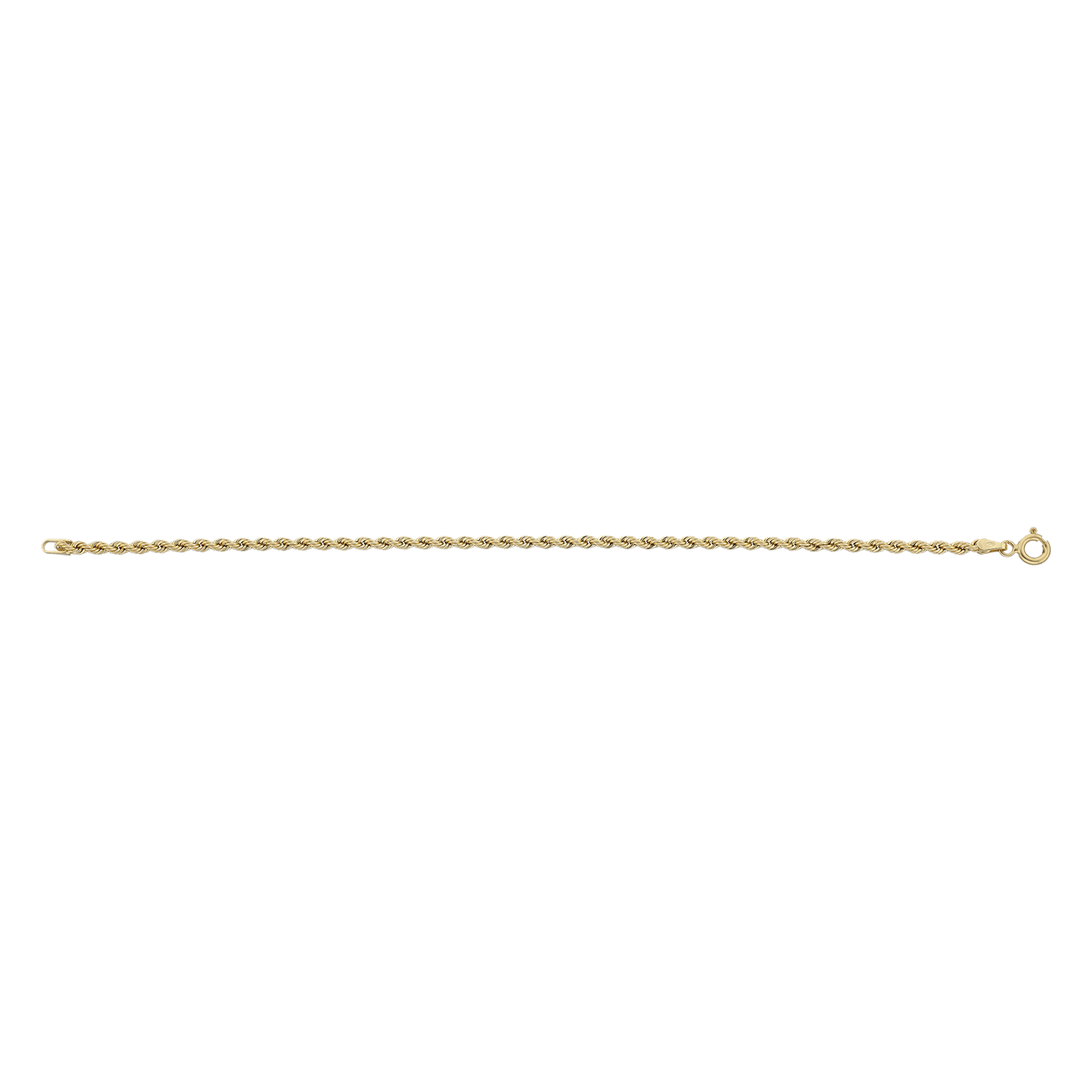 bracelet tout or jaune maille corde 2.7 millimètres 19 centimètres