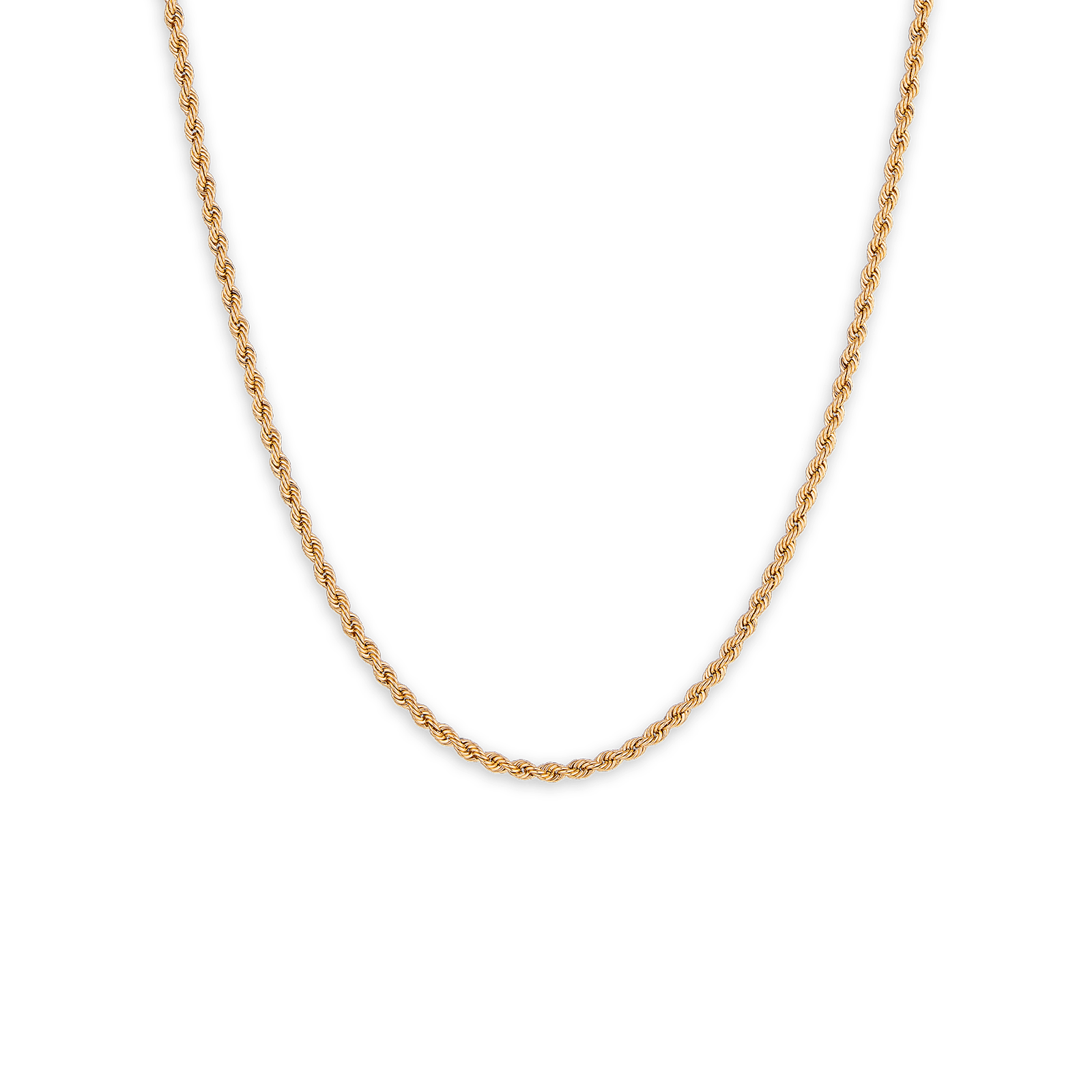 Collier or maille corde légère