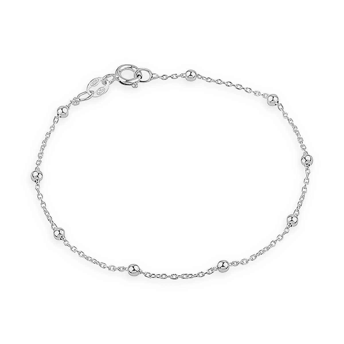 Bracelet Argent 925 1.2mm Boules 2.5mm 19cm