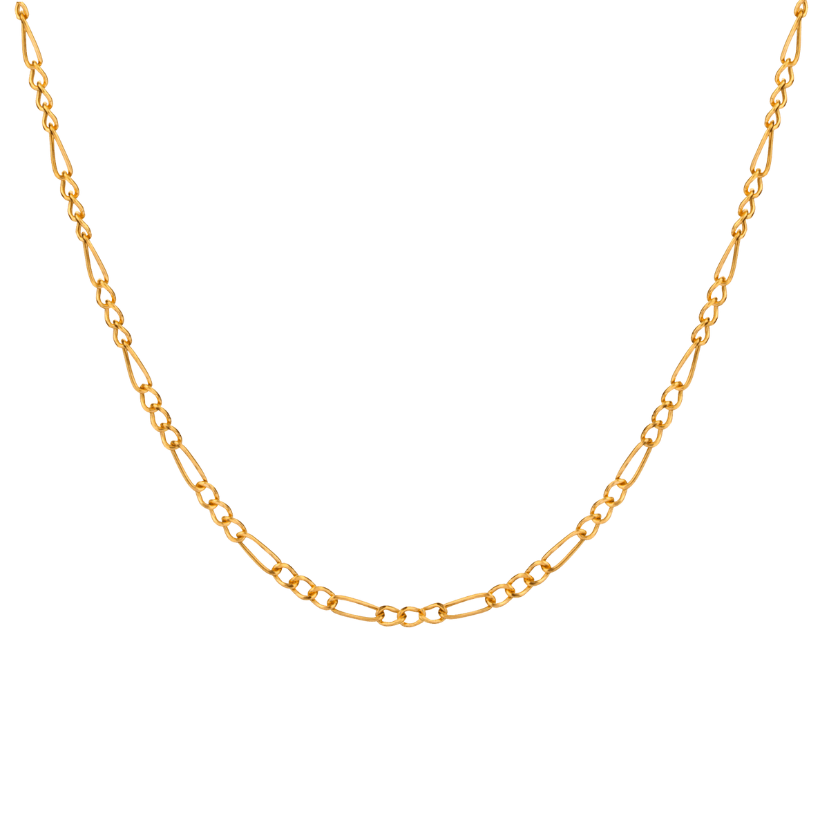 Collier Chaîne Or 750 Maille Cheval Alterné Creux 2.3mm 50cm