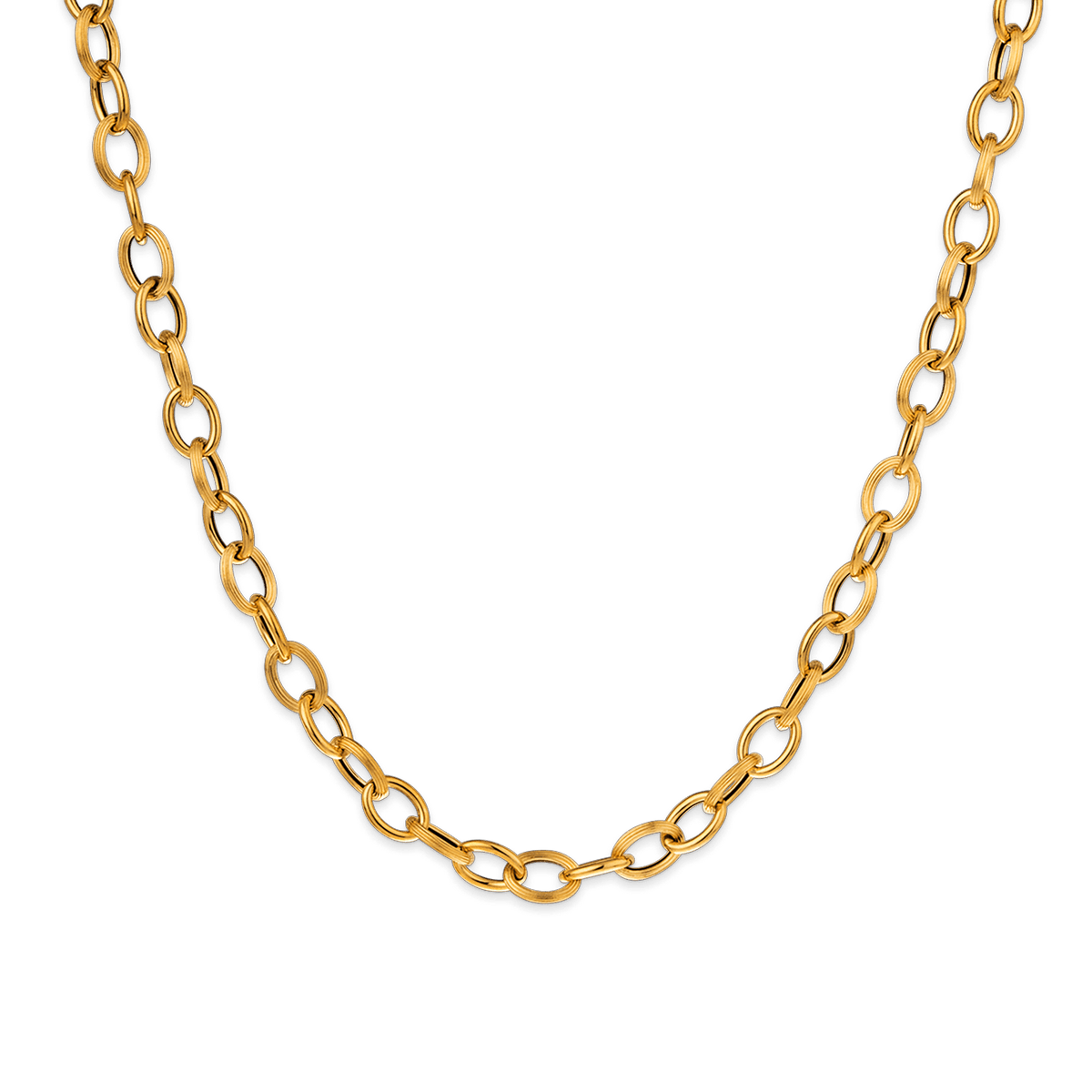 Collier Or 750 Maille Forçat Antillais 5mm 45cm
