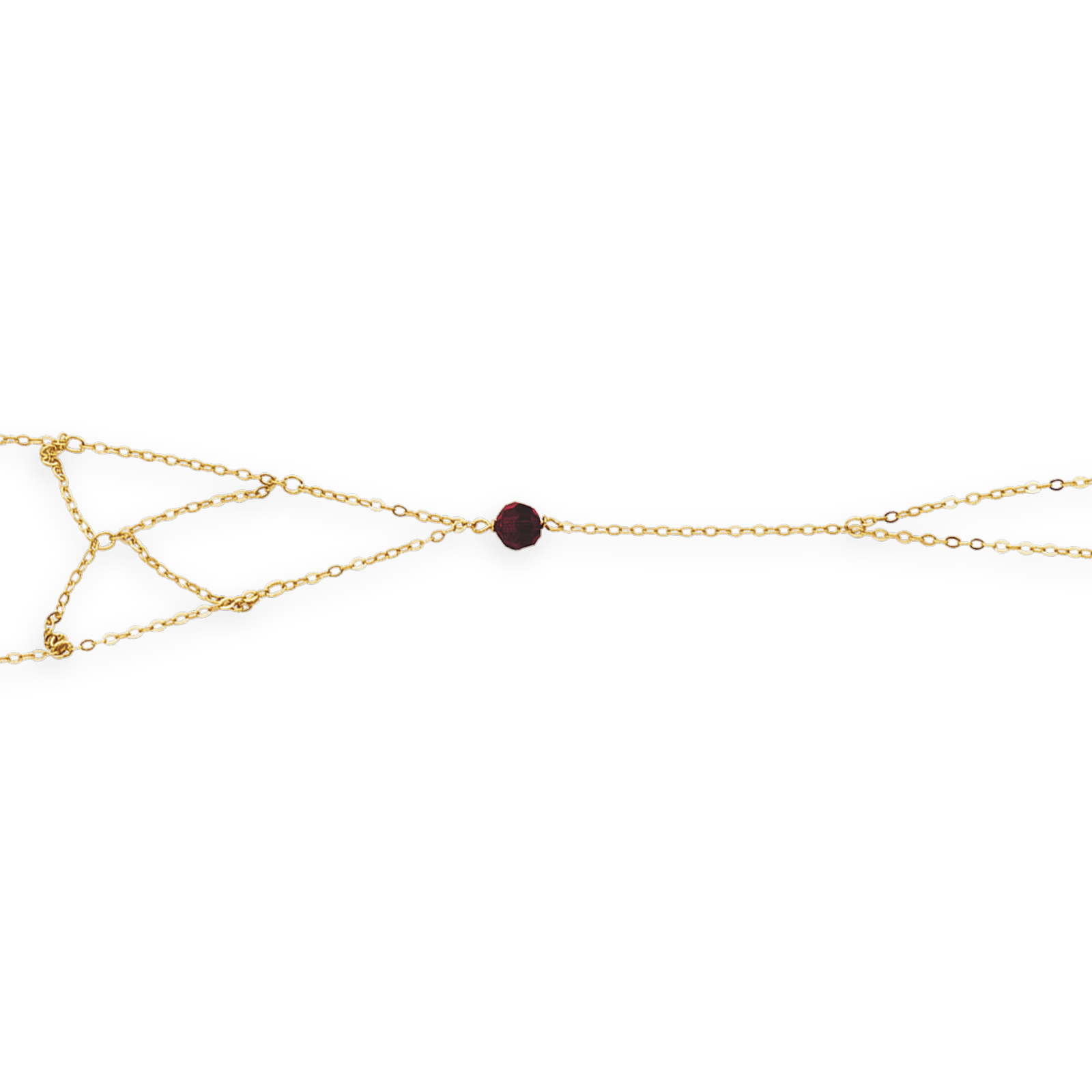 parure main forçat clair et grenat 19cm